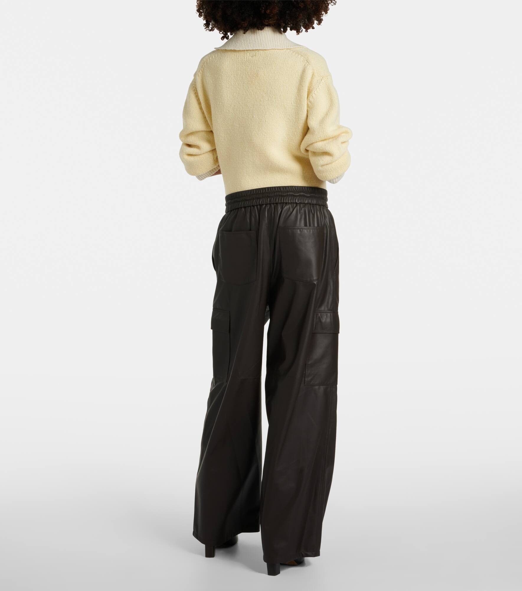 Leather cargo pants - 3