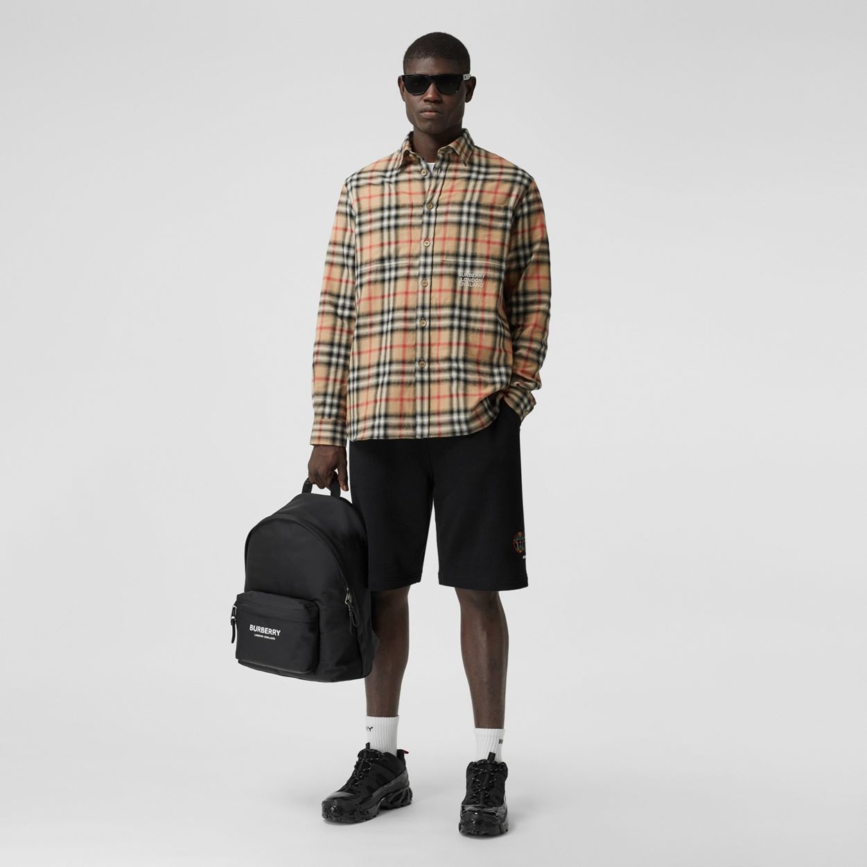 Ombré Check Cotton Flannel Oversized Shirt - 6