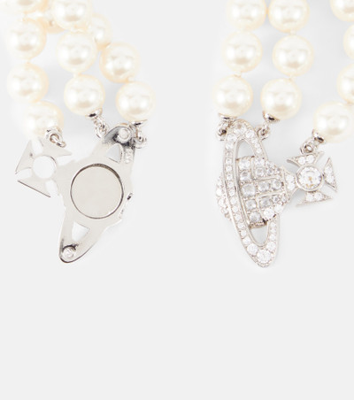 Vivienne Westwood Graziella embellished faux pearl bracelet outlook