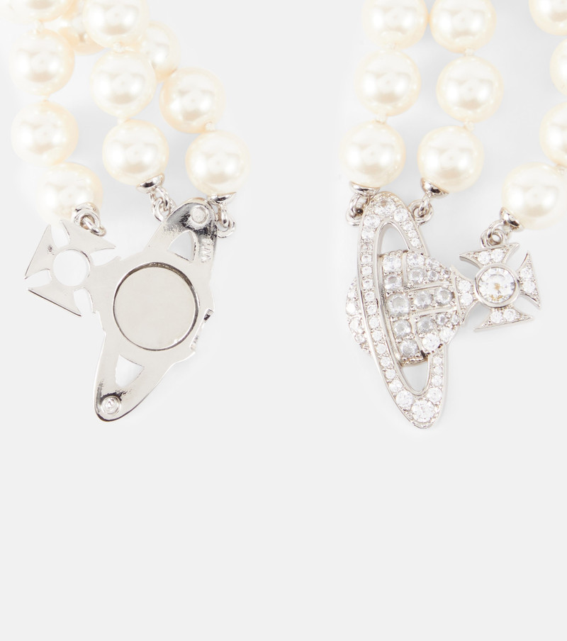 Vivienne Westwood Graziella embellished faux pearl bracelet outlook