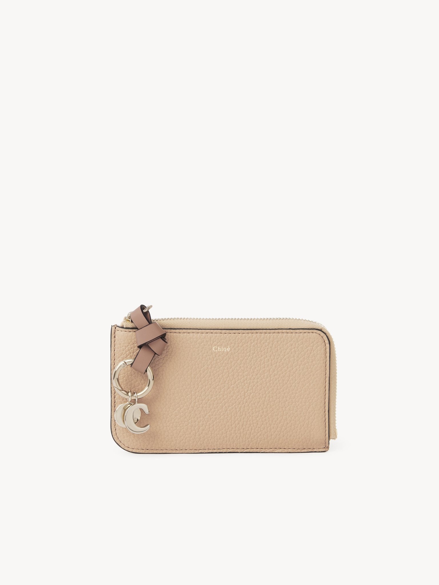 ALPHABET PURSE IN GRAINED LEATHER - 1