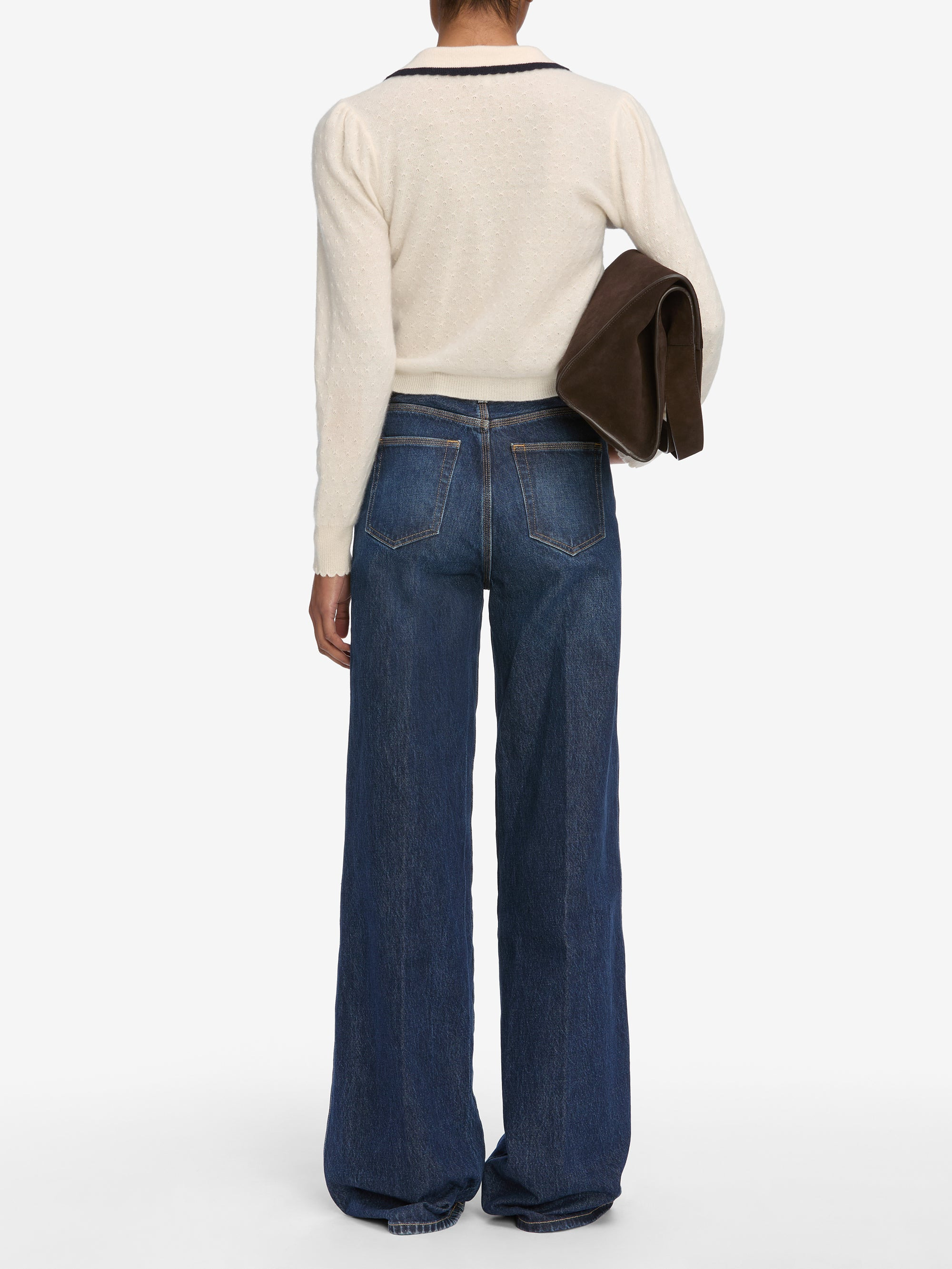 Cashmere Sailor Sweater in Cream Multi - 6