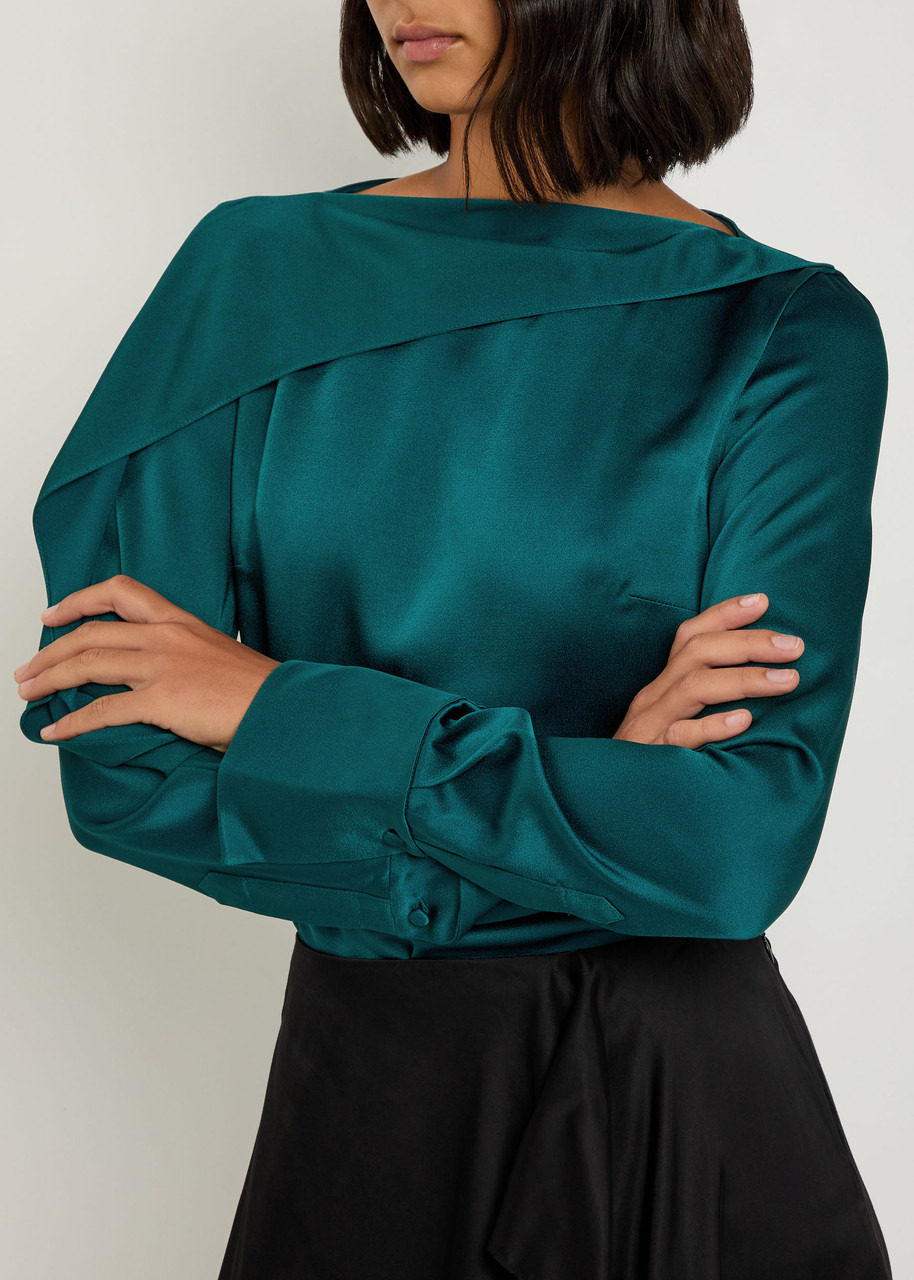 Erdem Draped Crepe de Chine top - 5