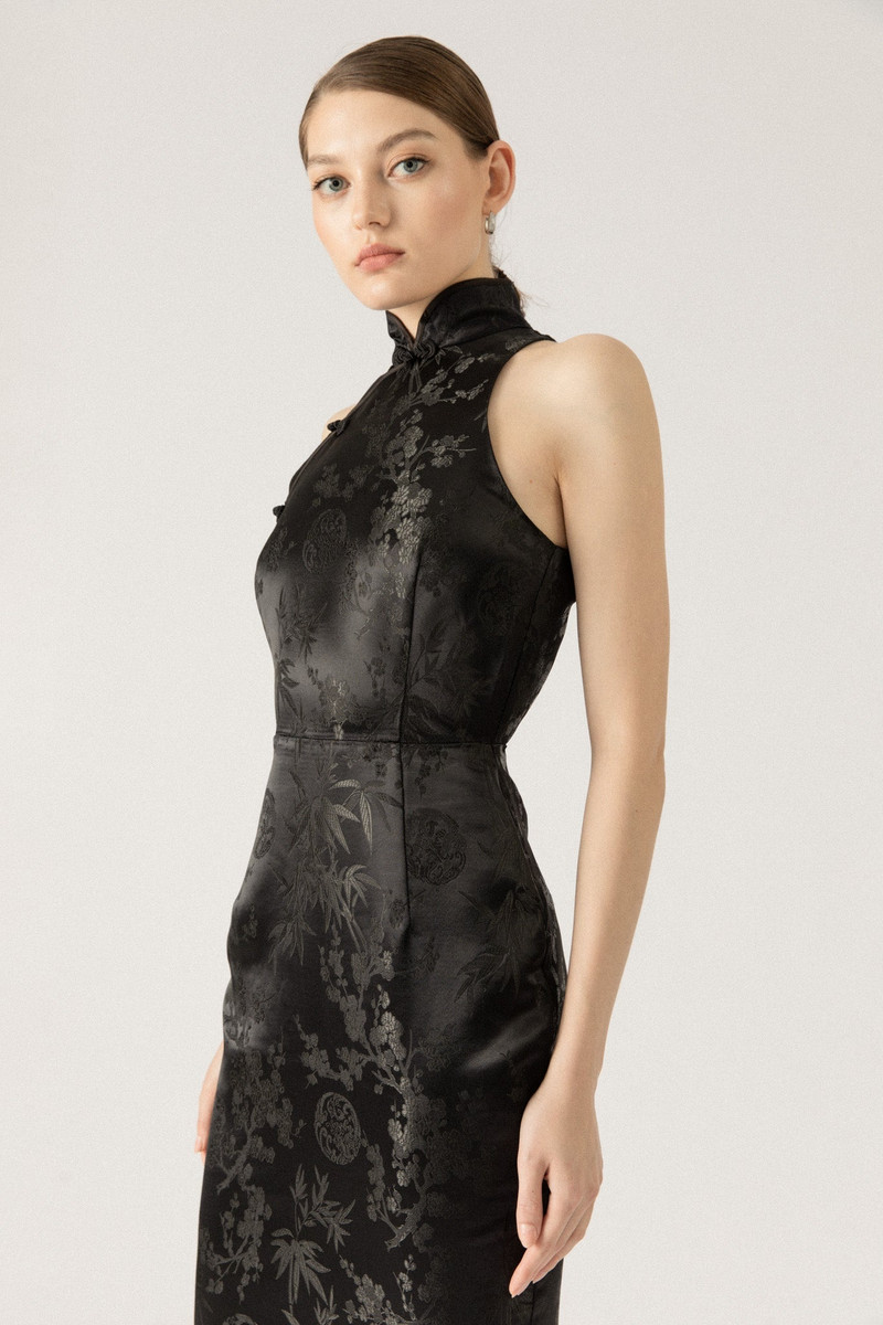 SAU LEE JILL CHINESE JACQUARD PENCIL DRESS | REVERSIBLE