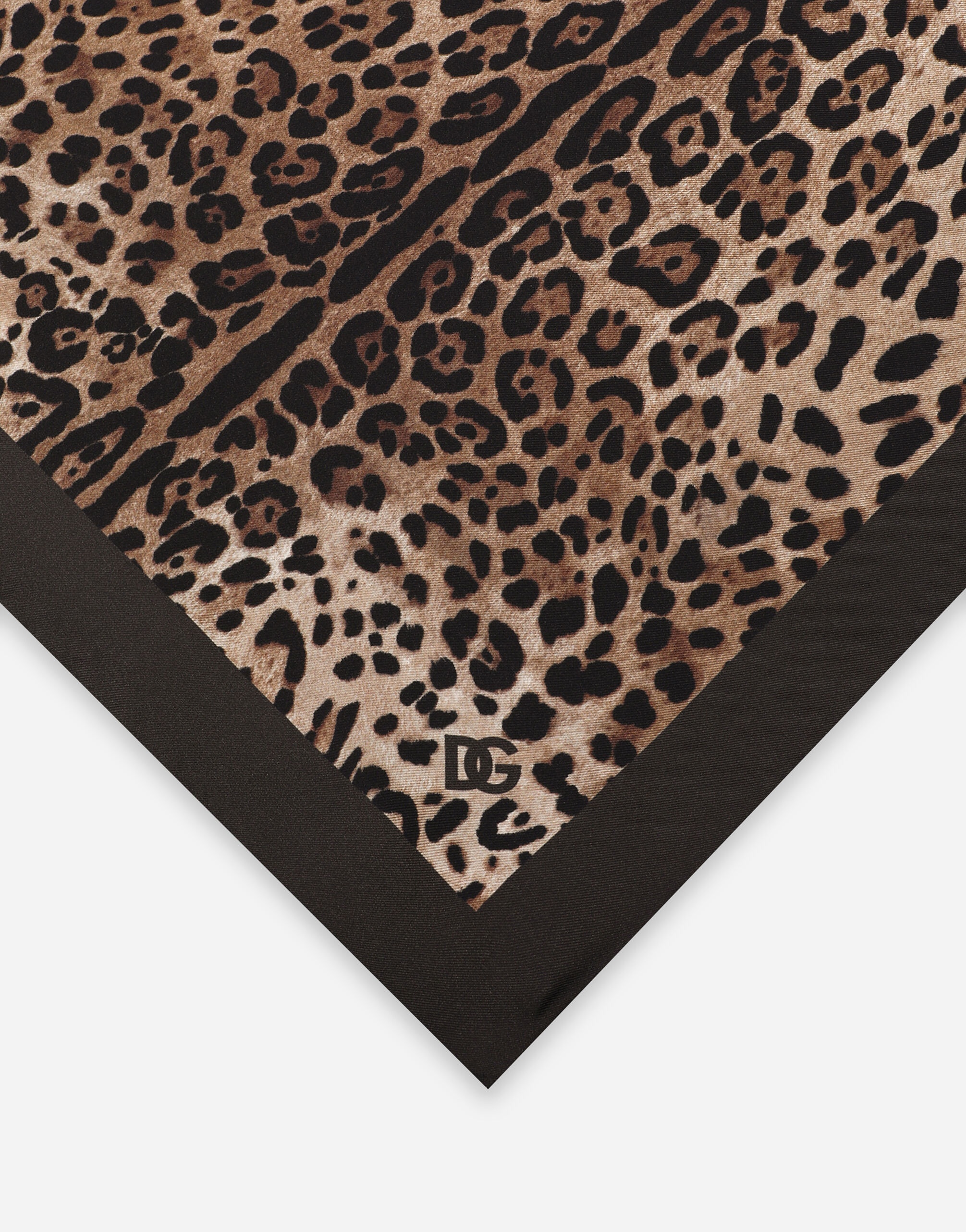 Leopard-print silk pocket square - 2