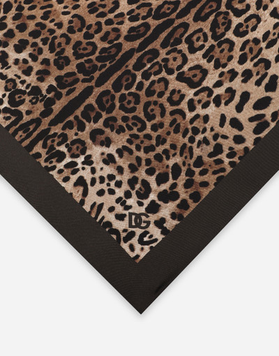 Dolce & Gabbana Leopard-print silk pocket square outlook