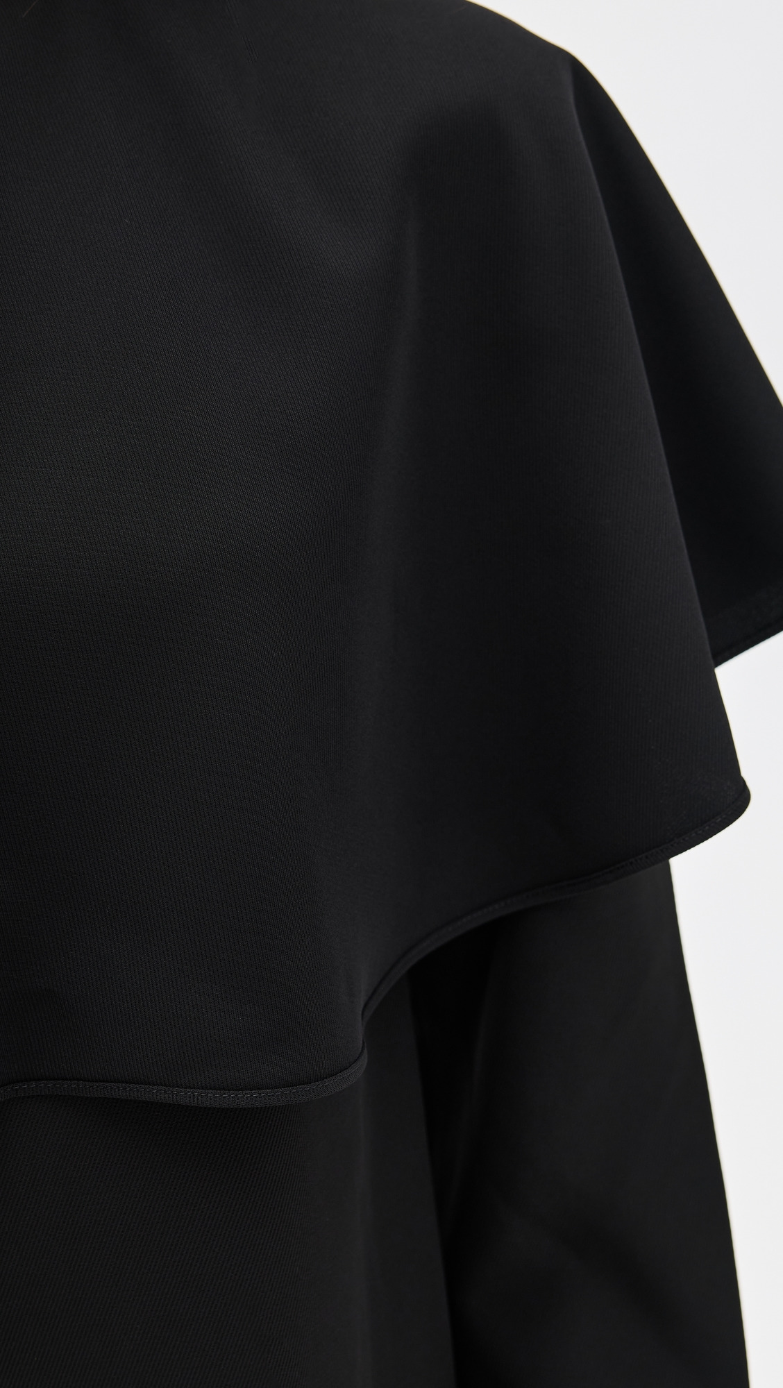 Light Twill Suiting Circle Collar Mini Dress - 5