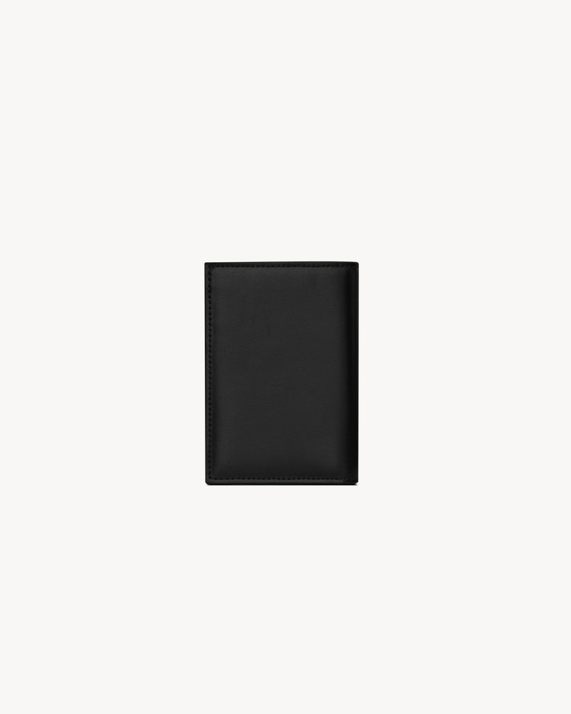 SAINT LAURENT TINY CASSANDRE CREDIT CARD WALLET IN MATTE LEATHER outlook