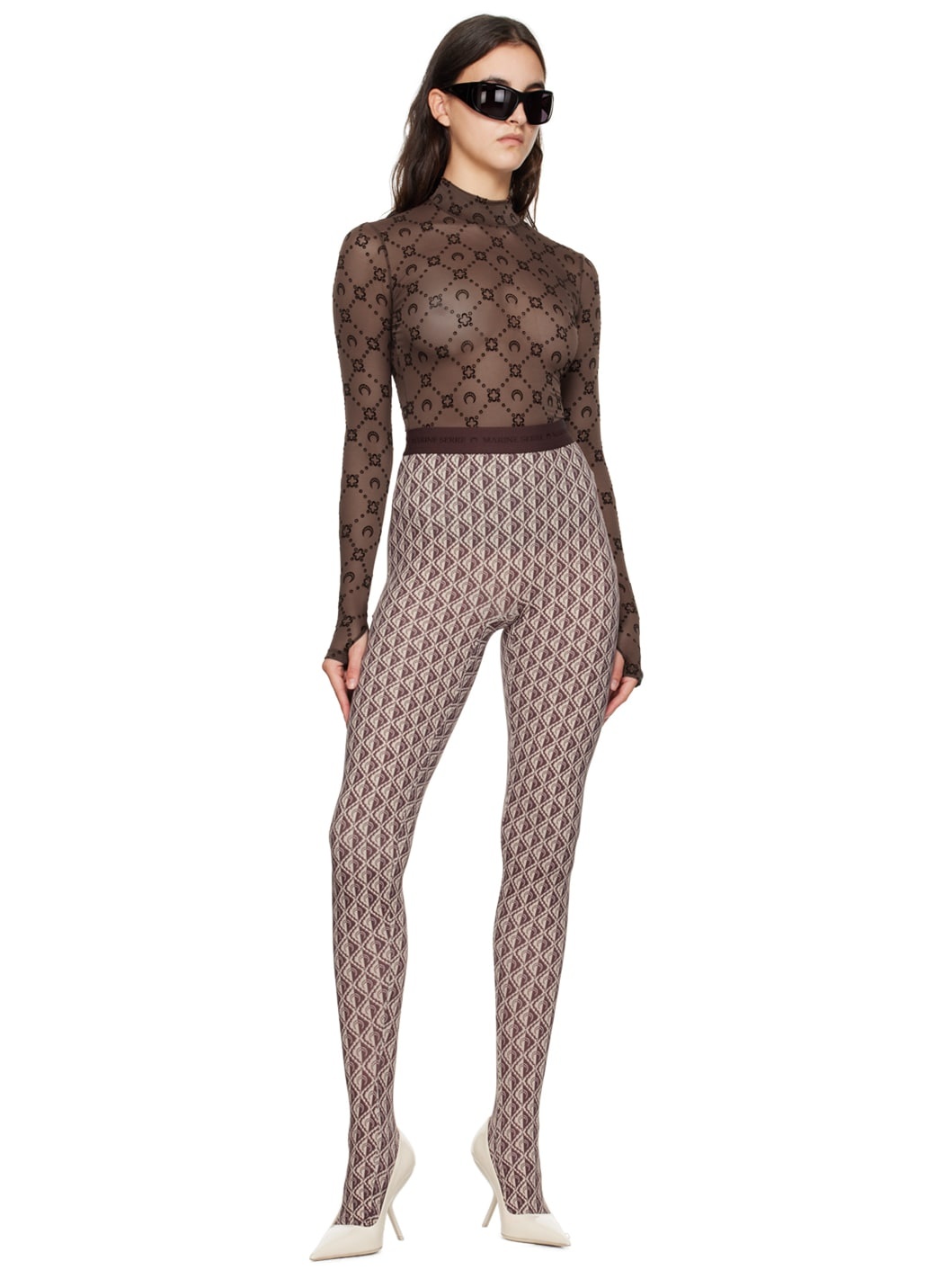 Brown Moonogram Turtleneck - 5