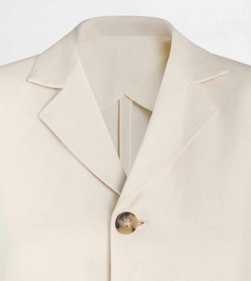 JACKET IN LINEN - WHITE 3