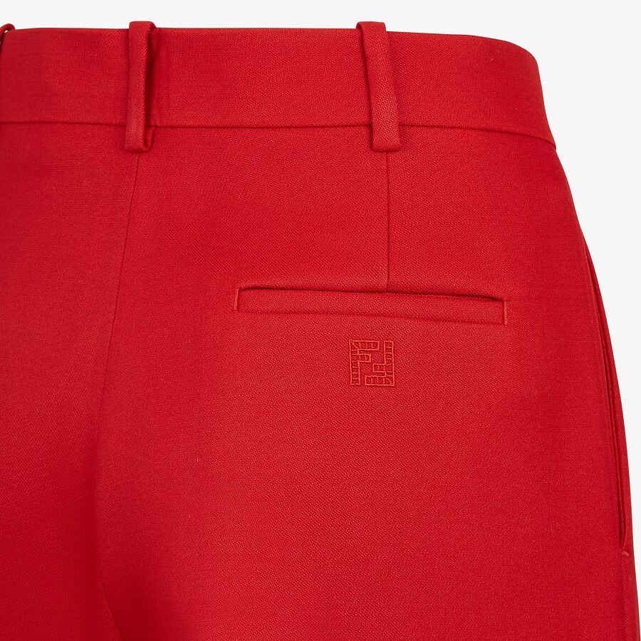 Red silk and wool pants - 3