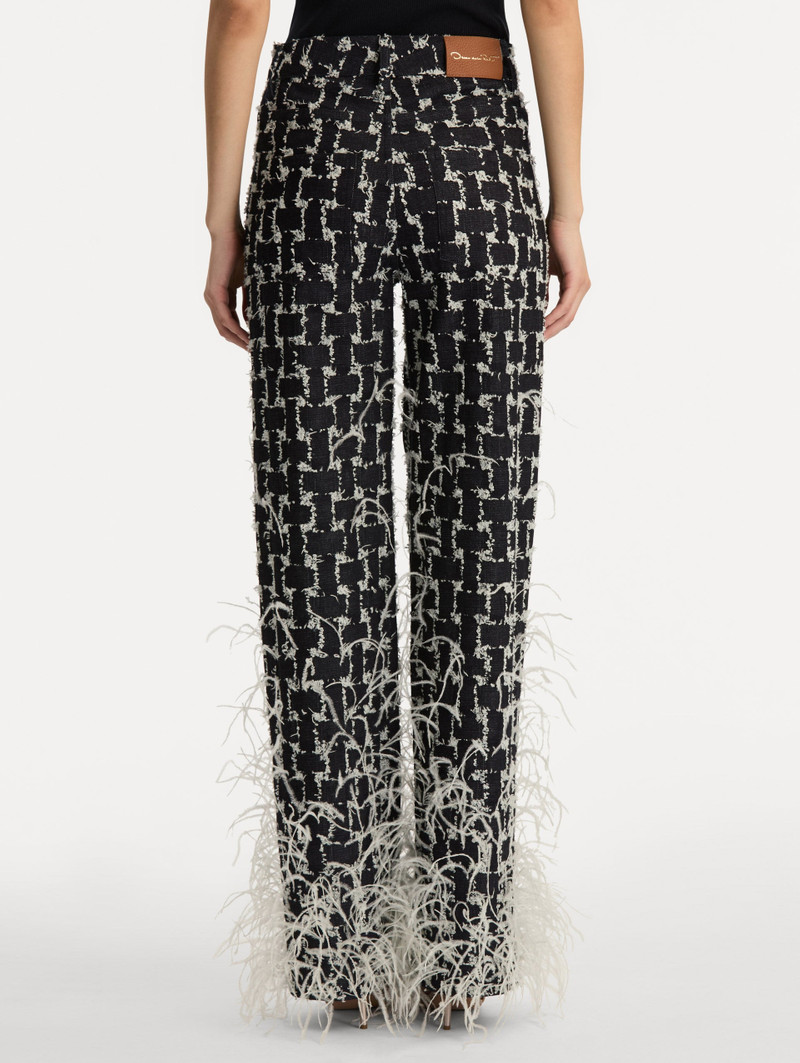 WOVEN DENIM JACQUARD PANT 4