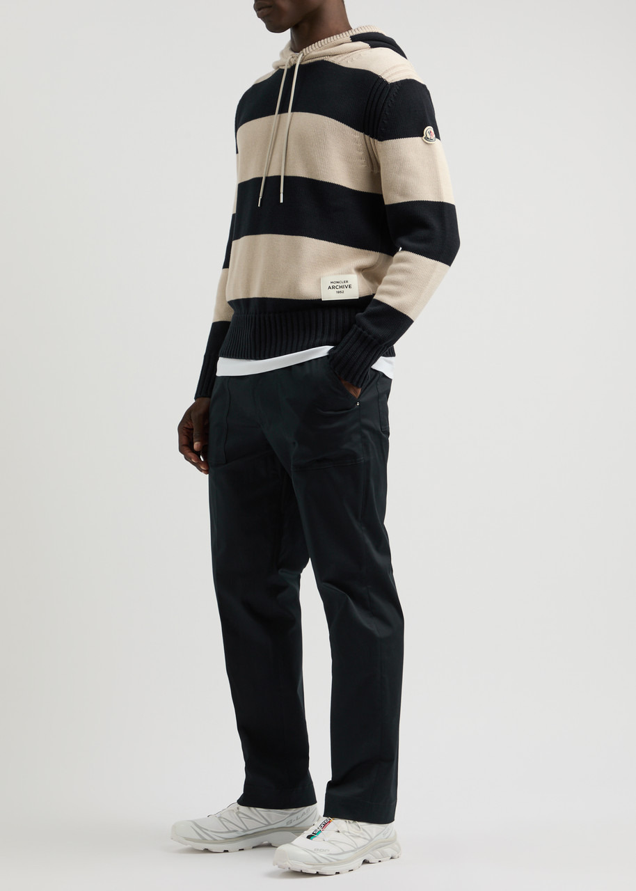 Logo cotton-stretch trousers - 4