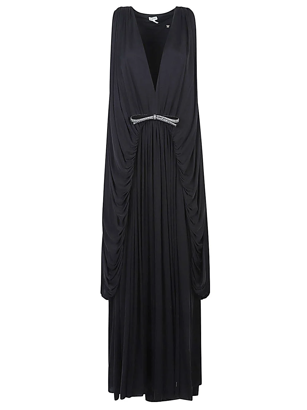 Silk draped long dress - 1