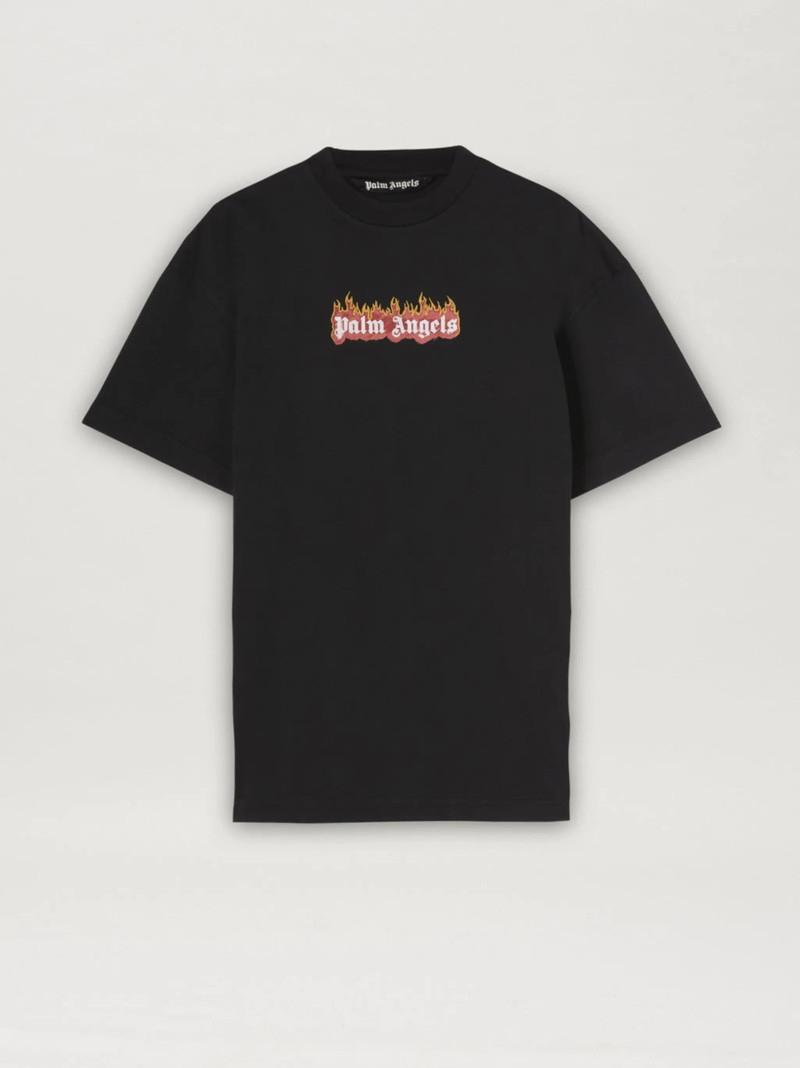 GARMENT DYE BURNING LOGO CLASSIC TEE - 1