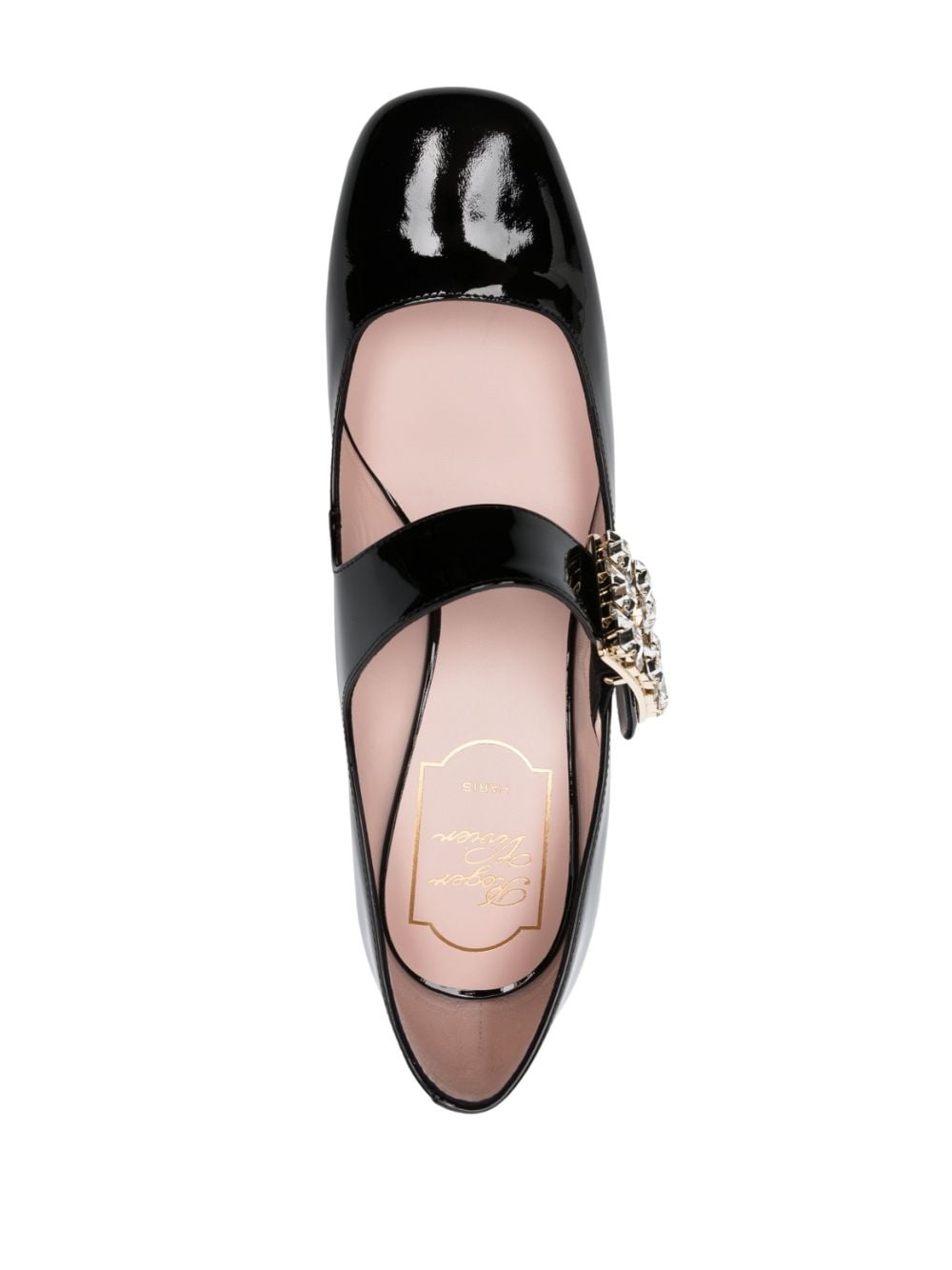 crystal-embellished leather 50mm pumps - 4