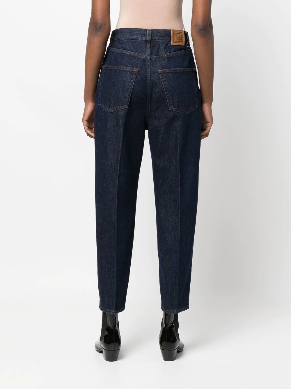high-waist cropped jeans - 4