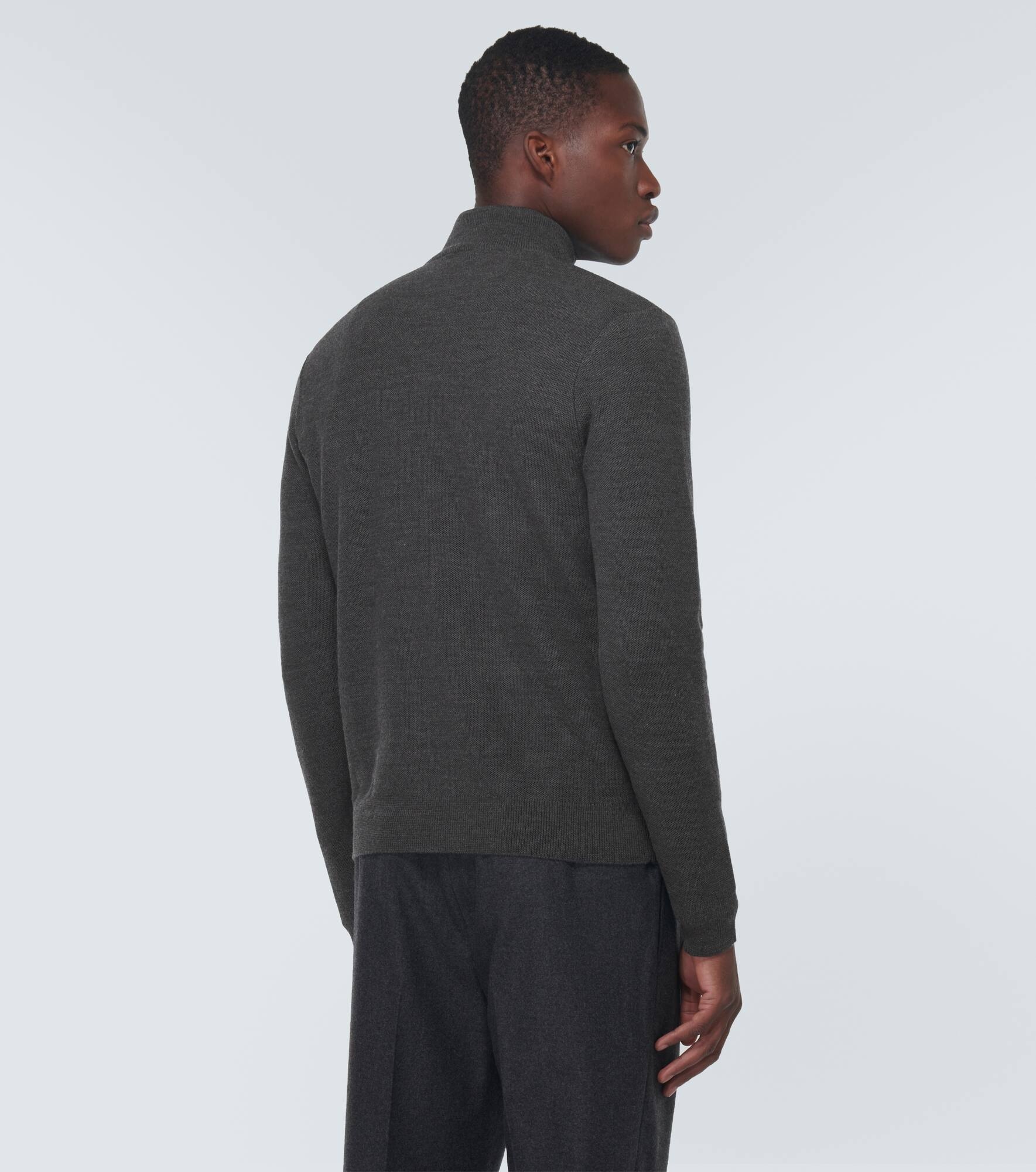 Wool half-zip sweater - 4