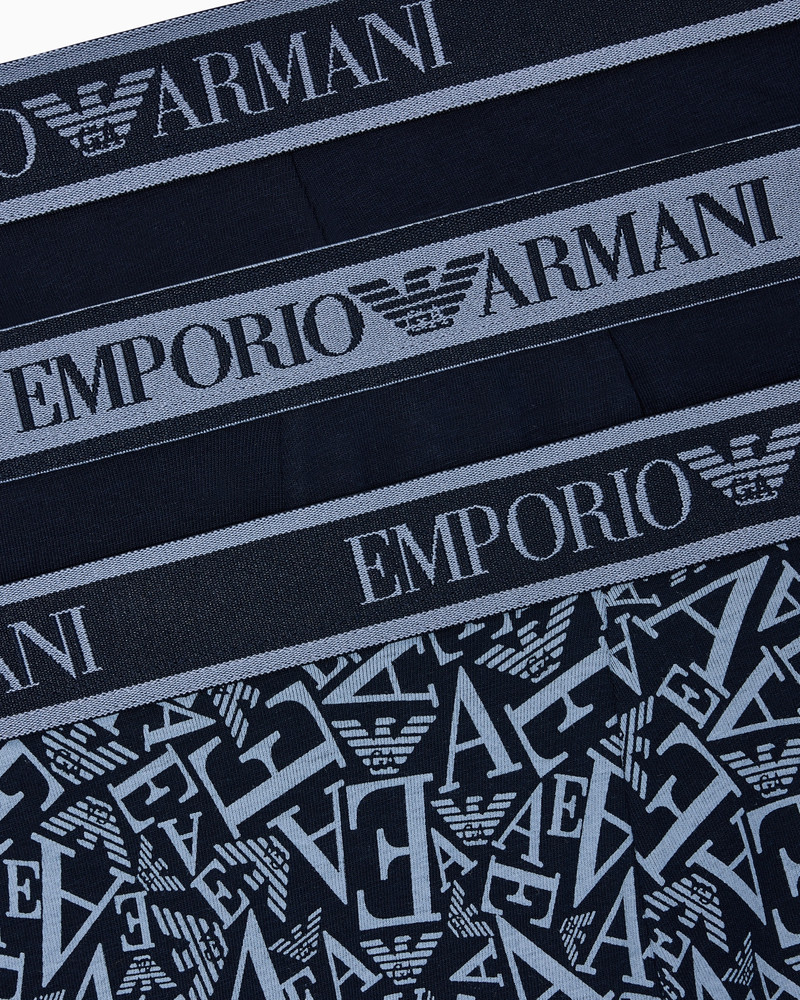EMPORIO ARMANI THREE-PACK OF BOXER BRIEFS WITH CORE LOGO WAISTBAND outlook