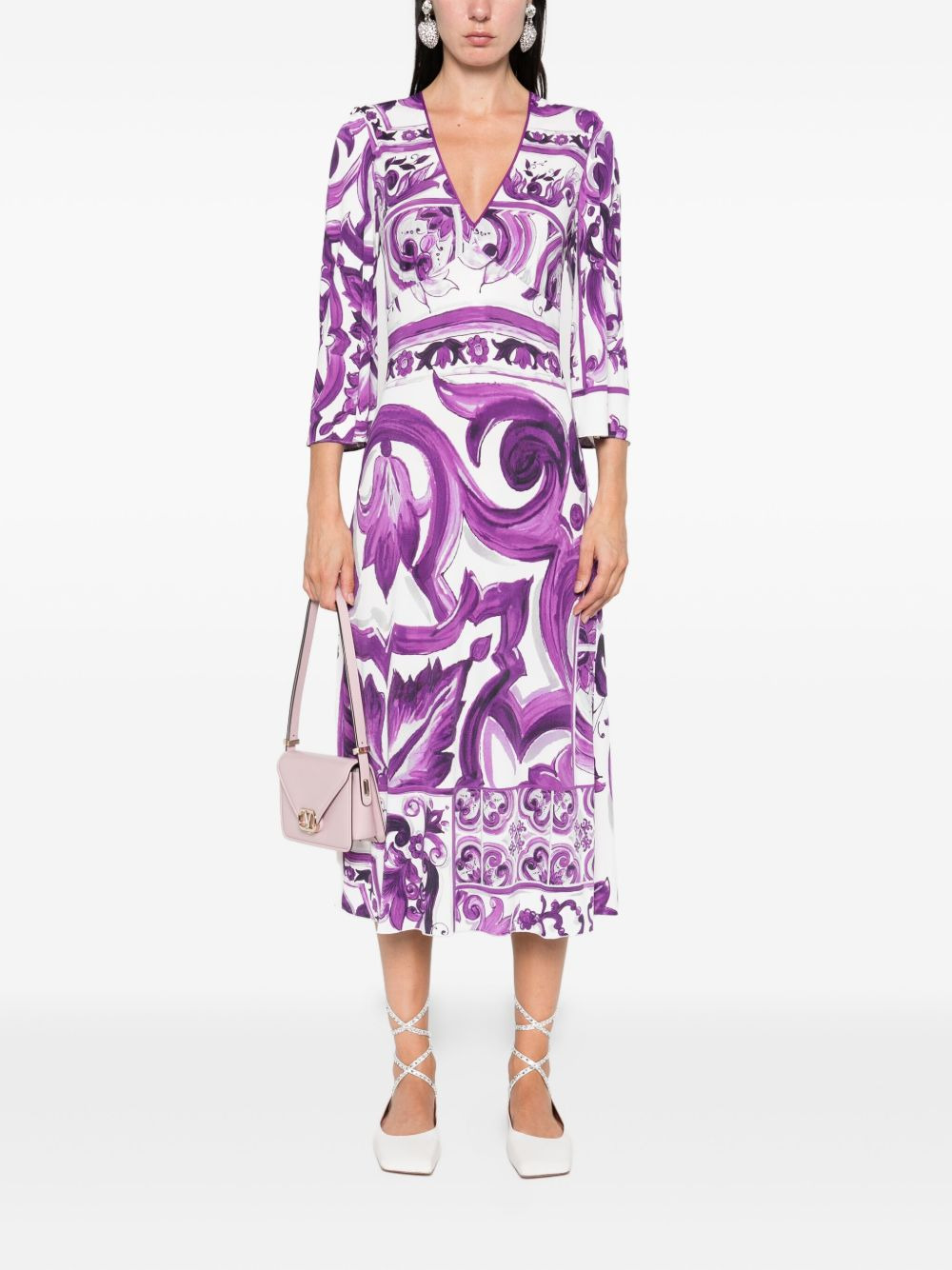 Maiolica-print dress - 2