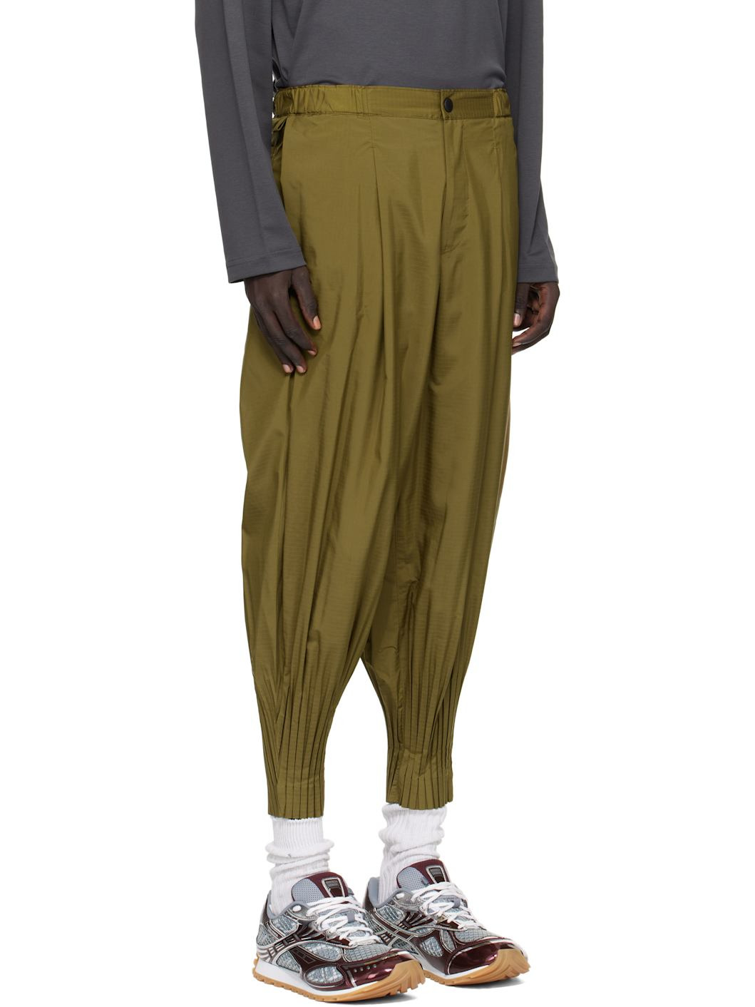Khaki Cascade Trousers - 2