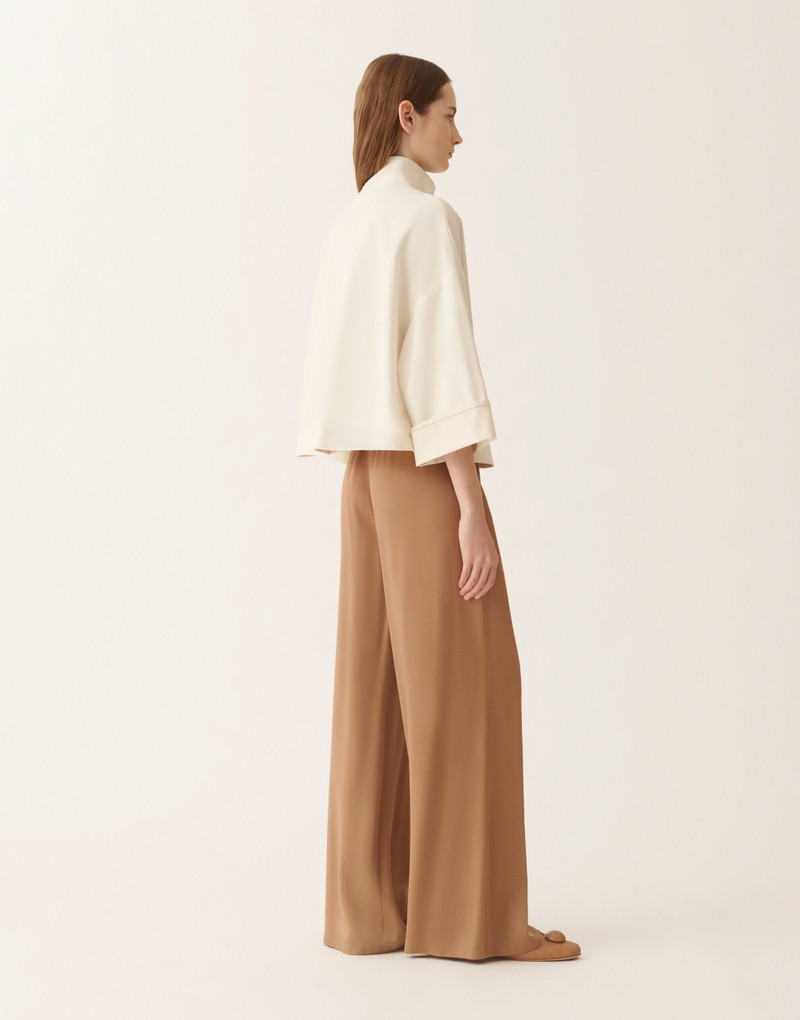 Boxy caban in trench cotton 4