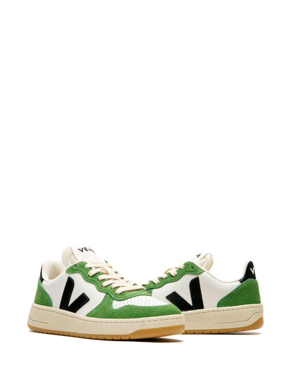 V-logo suede sneakers - 3