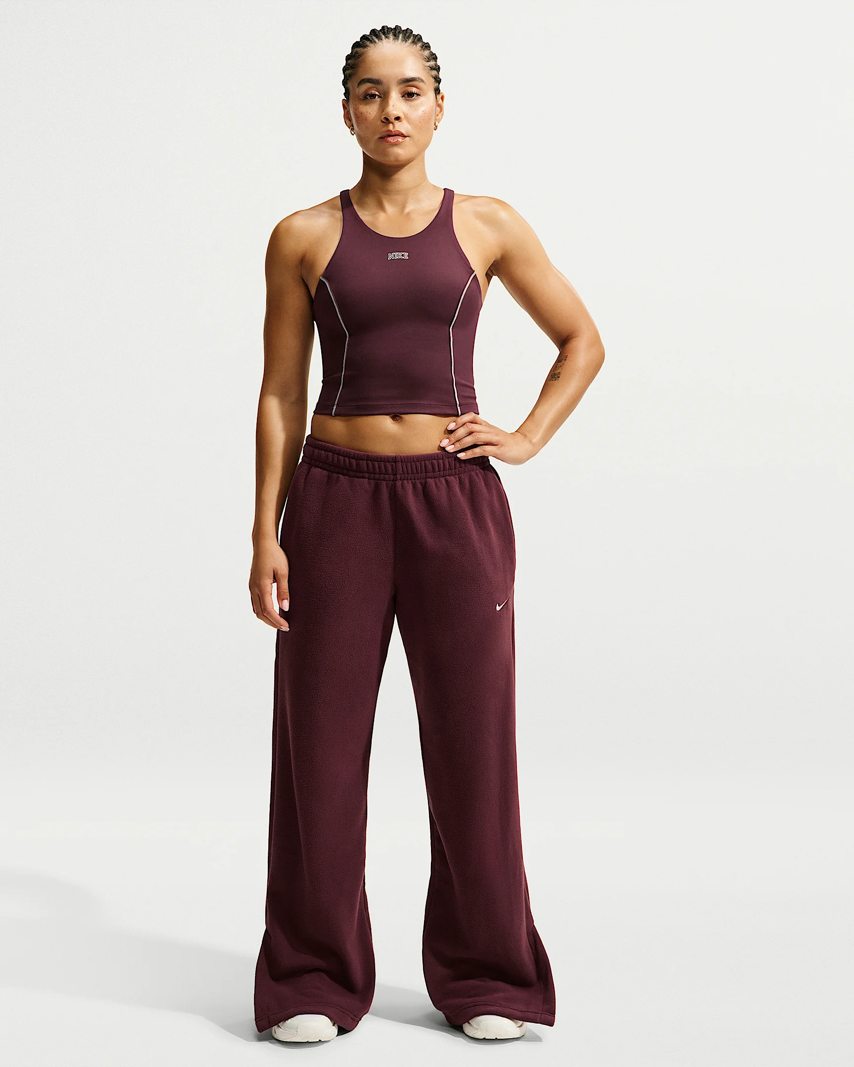 Nike One Women's Therma-FIT Mid-Rise Wide-Leg Pants - 1