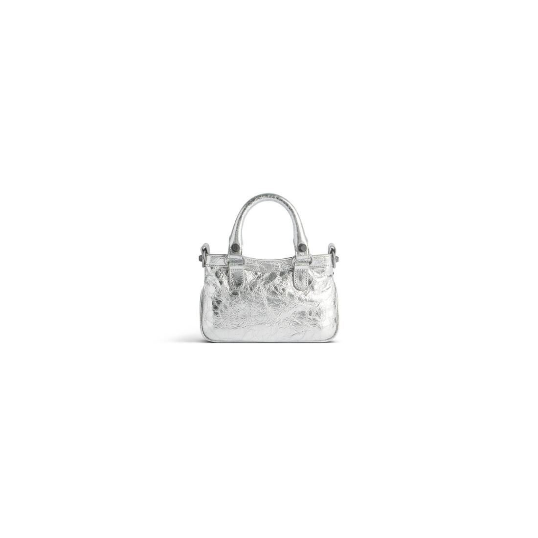 Women's Neo Cagole Mini Tote Bag Metallized in Silver - 4