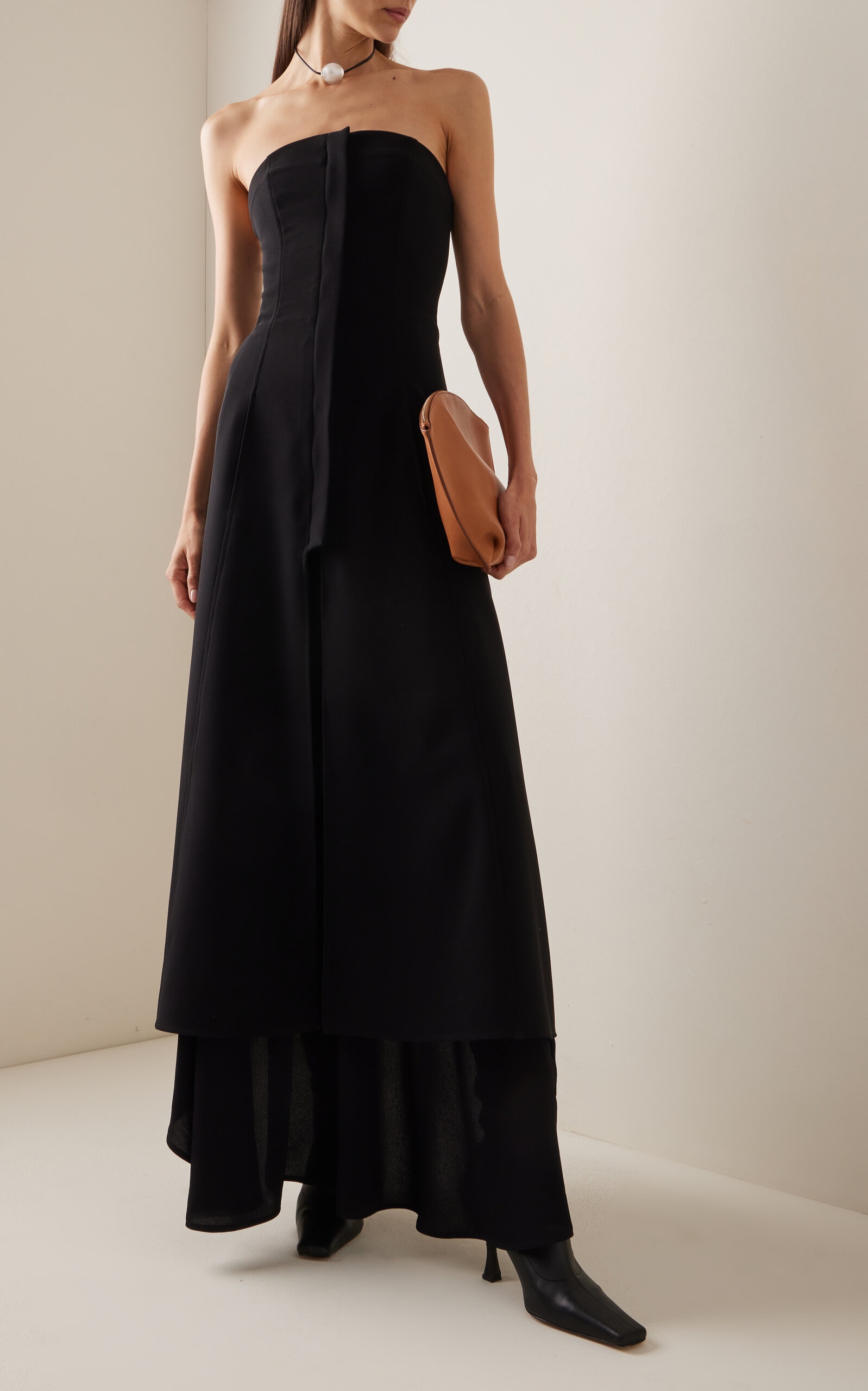 Matte Strapless Maxi Dress black - 2