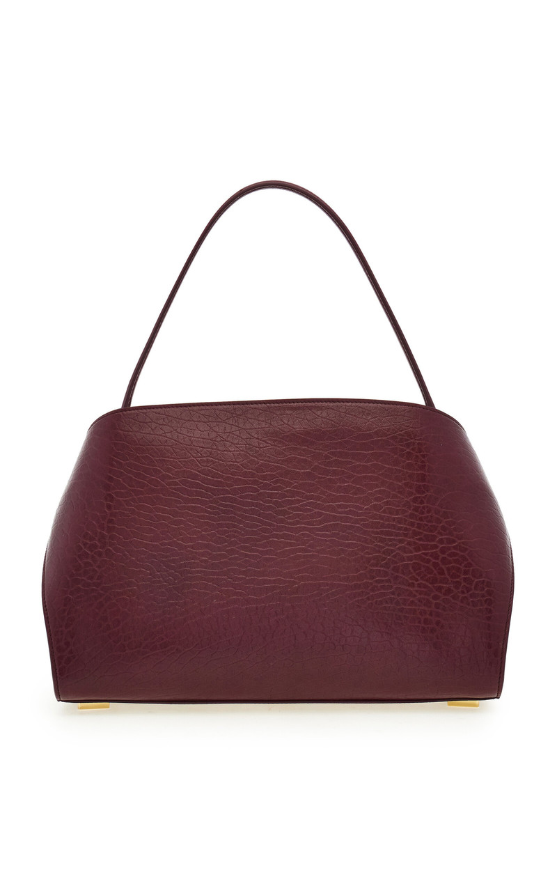 Small Hug Leather Shoulder Bag burgundy 4