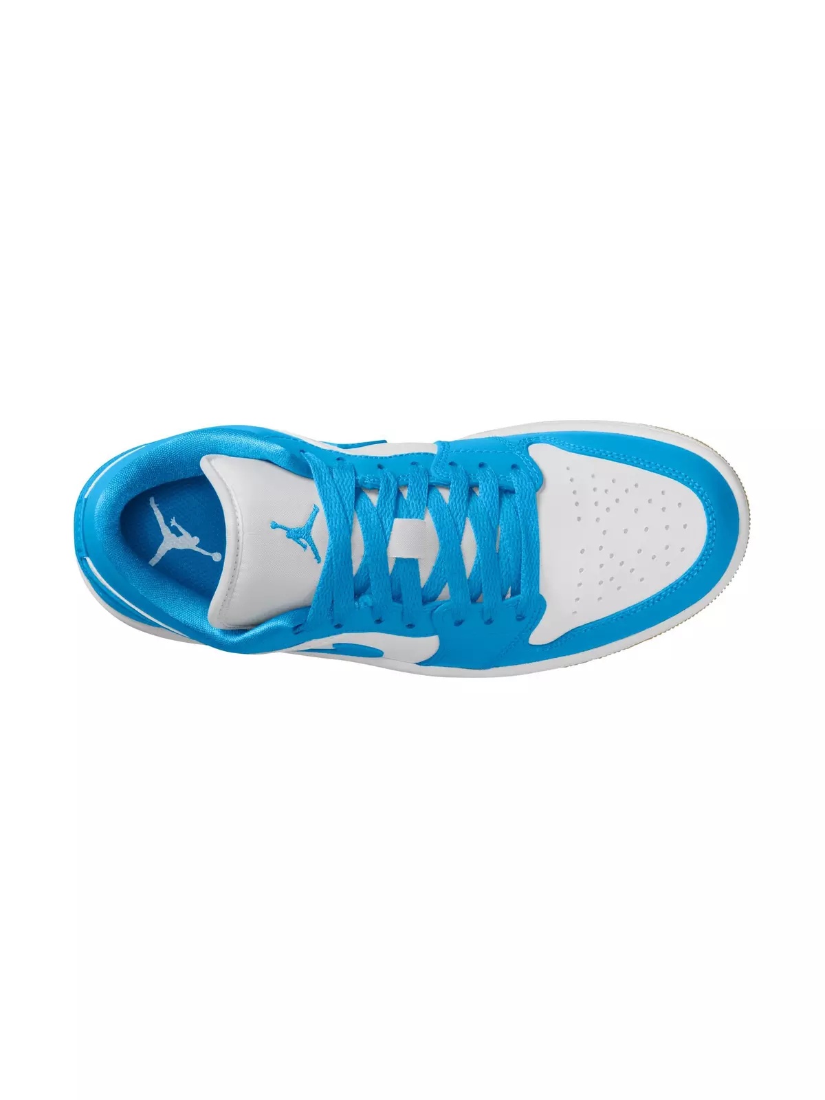 1 Low "White/Dk Powder Blue/Gum Light Brown" Women's Shoe - 8