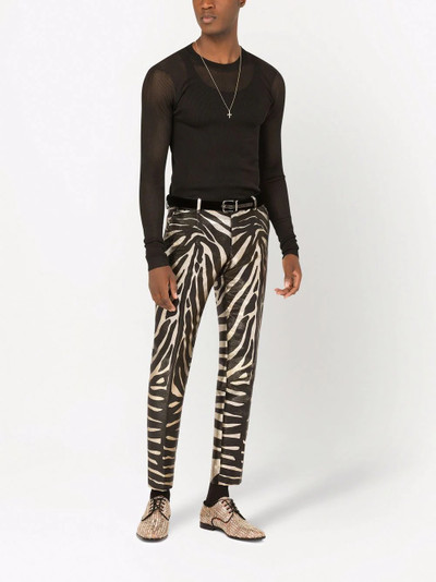 Dolce & Gabbana zebra print trousers outlook