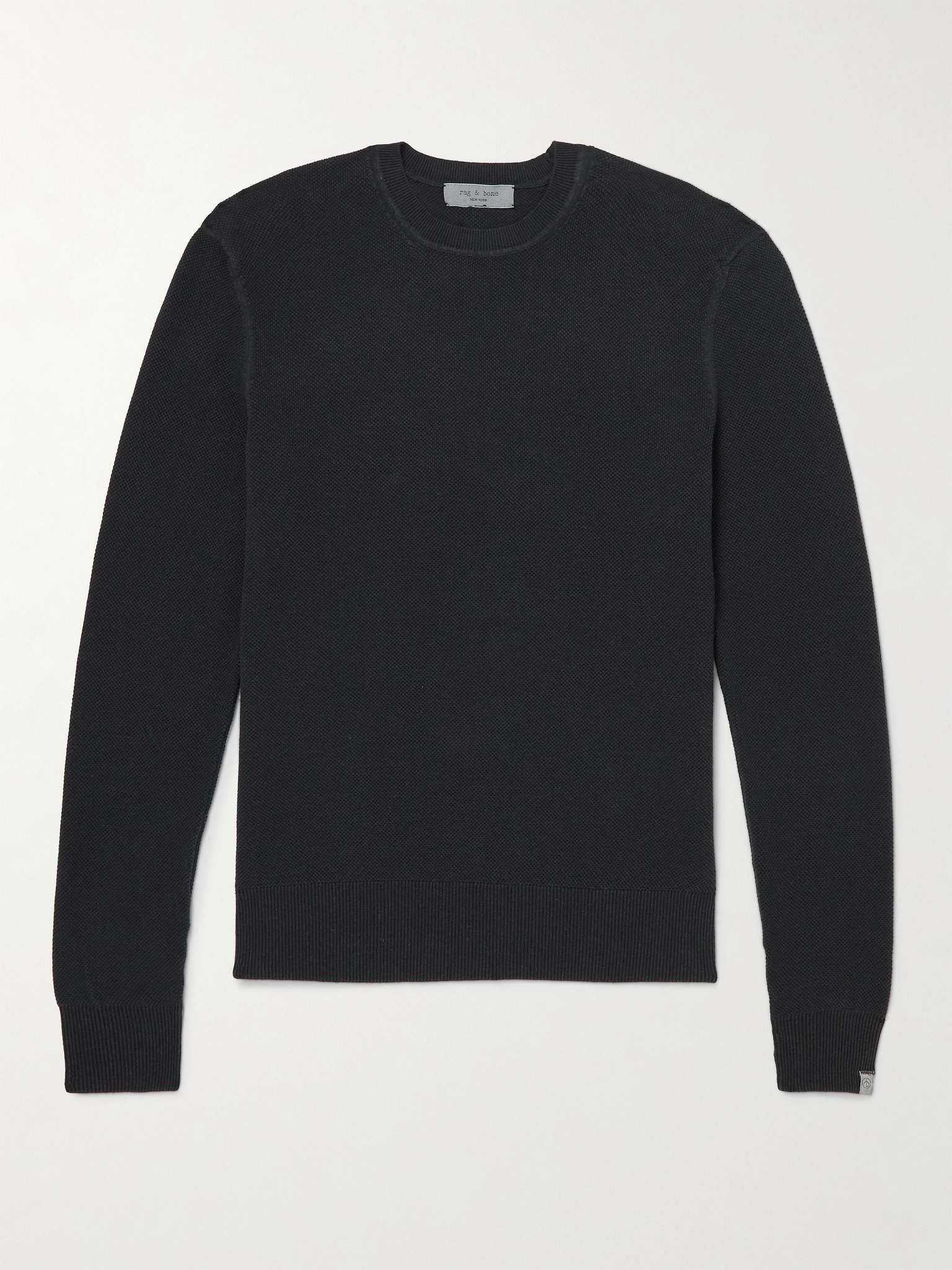 Cotton and Hemp-Blend Piqué Sweater - 1