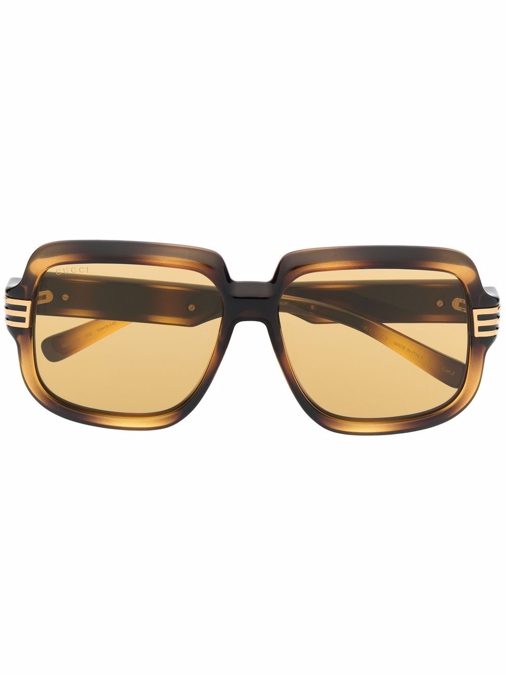 tortoiseshell oversized-frame sunglasses - 1