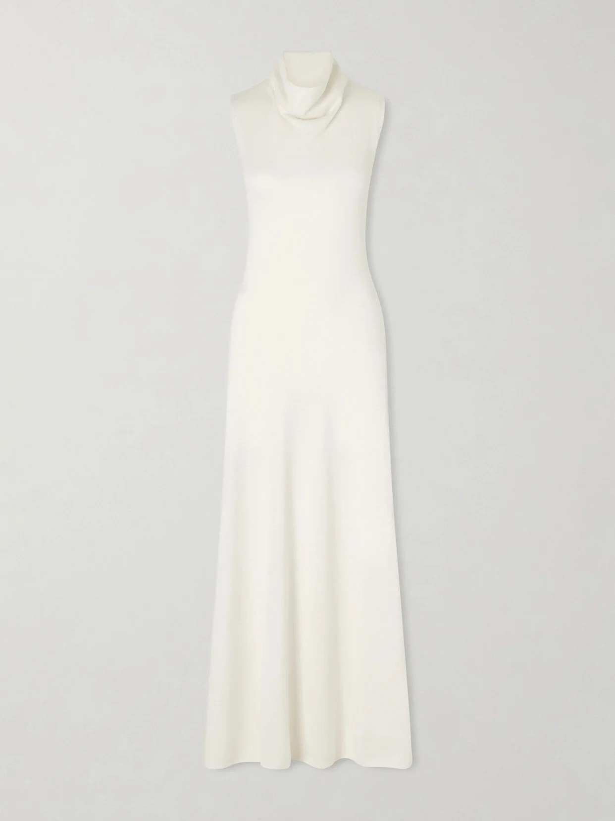 Draped Wool-blend Piqué Maxi Dress - 1