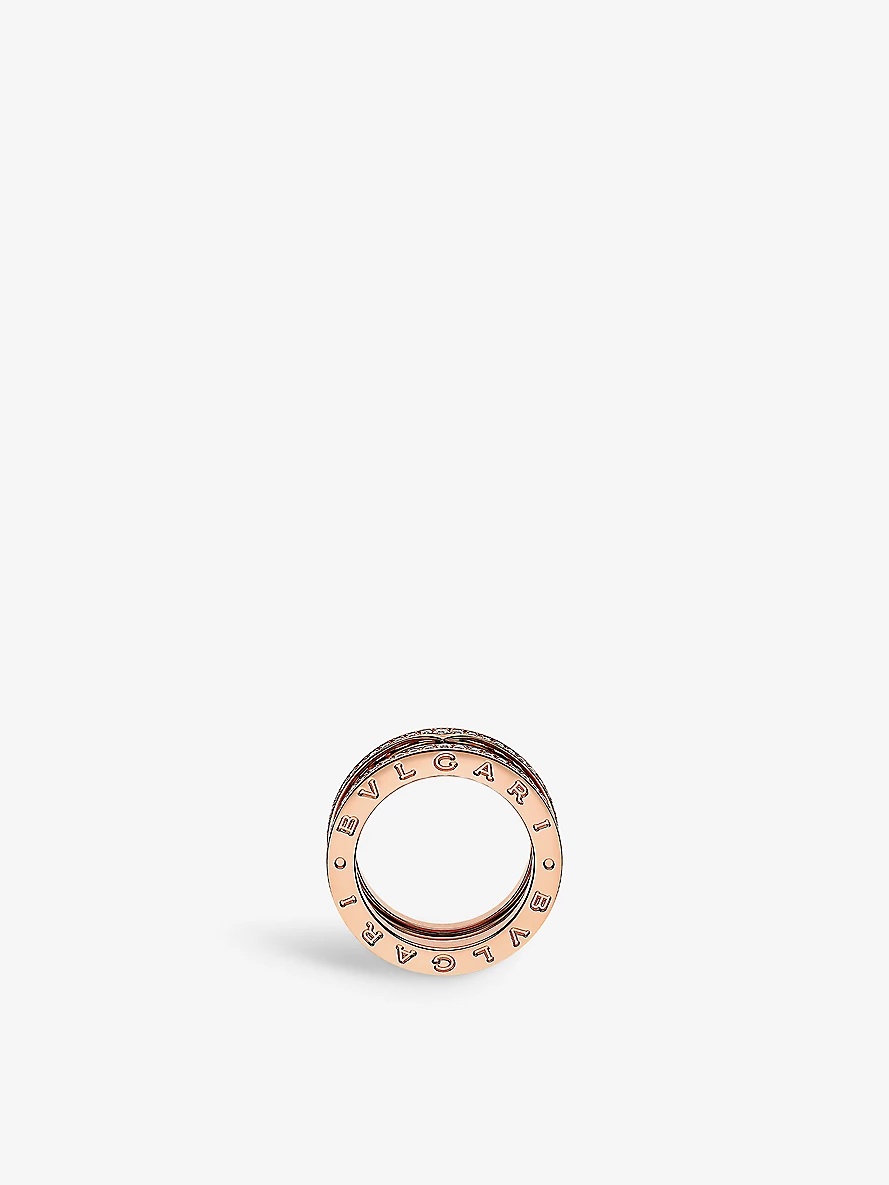B.zero1 18ct rose-gold and 0.57ct pavé diamond band ring - 4