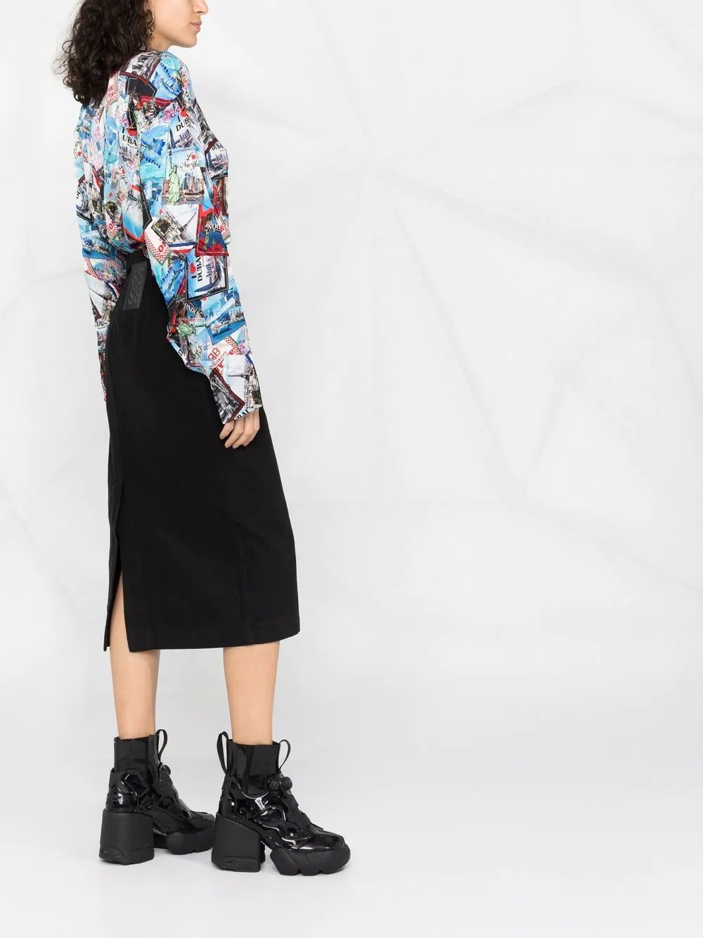 button-down midi skirt - 4