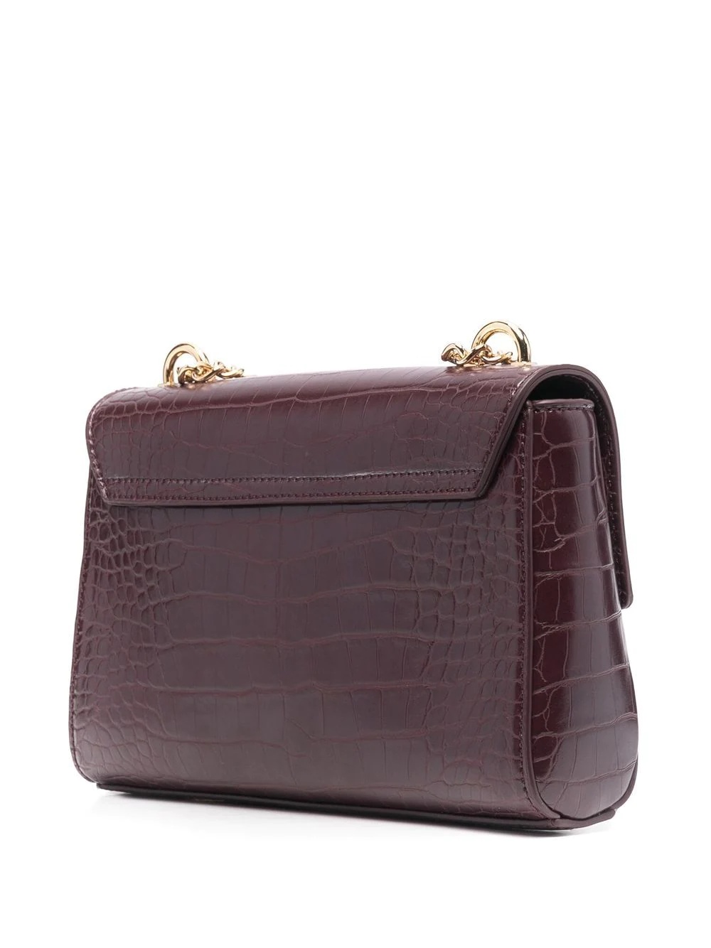 logo crocodile-embossed shoulder bag - 3