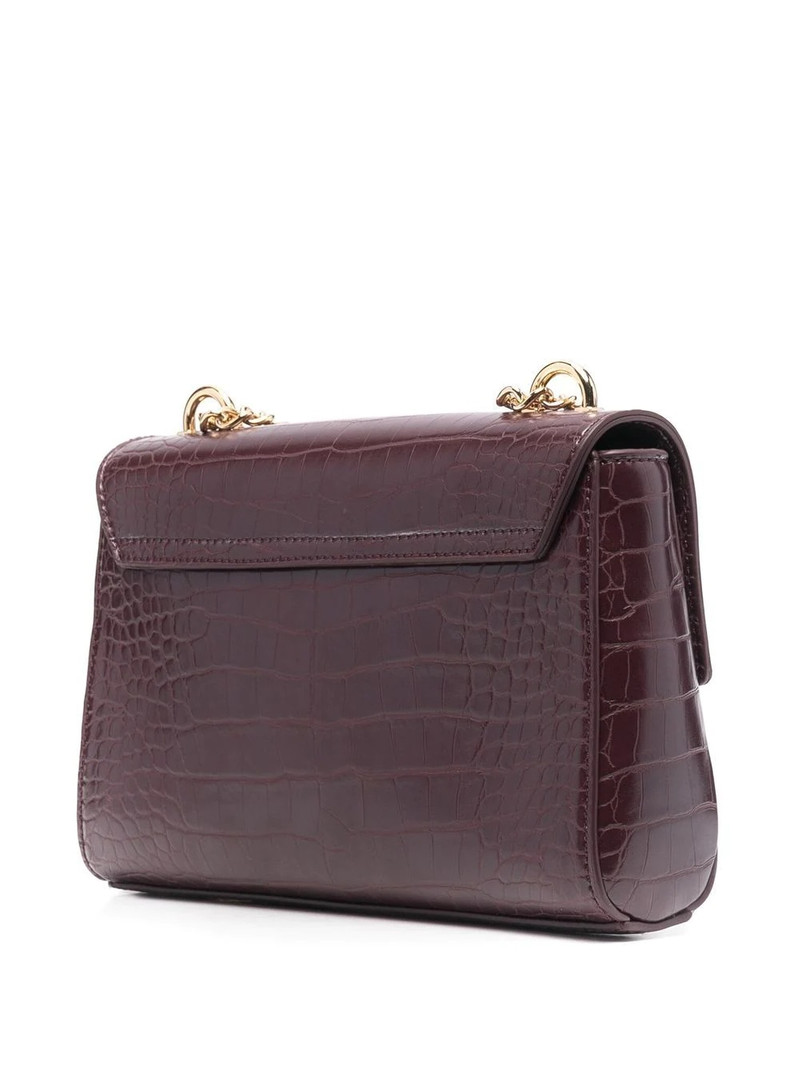 logo crocodile-embossed shoulder bag 3