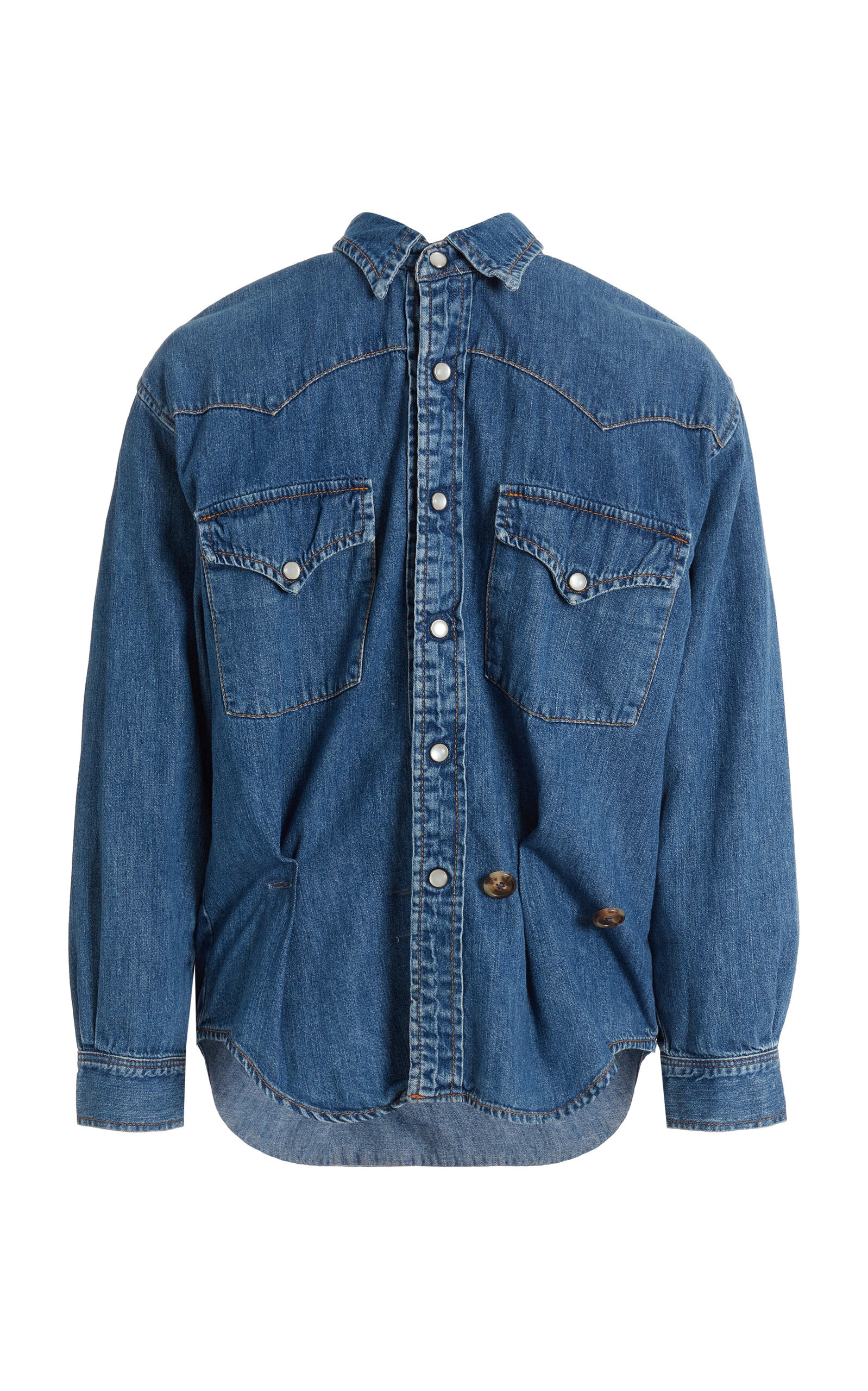 Back To Front Denim Shirt blue - 4