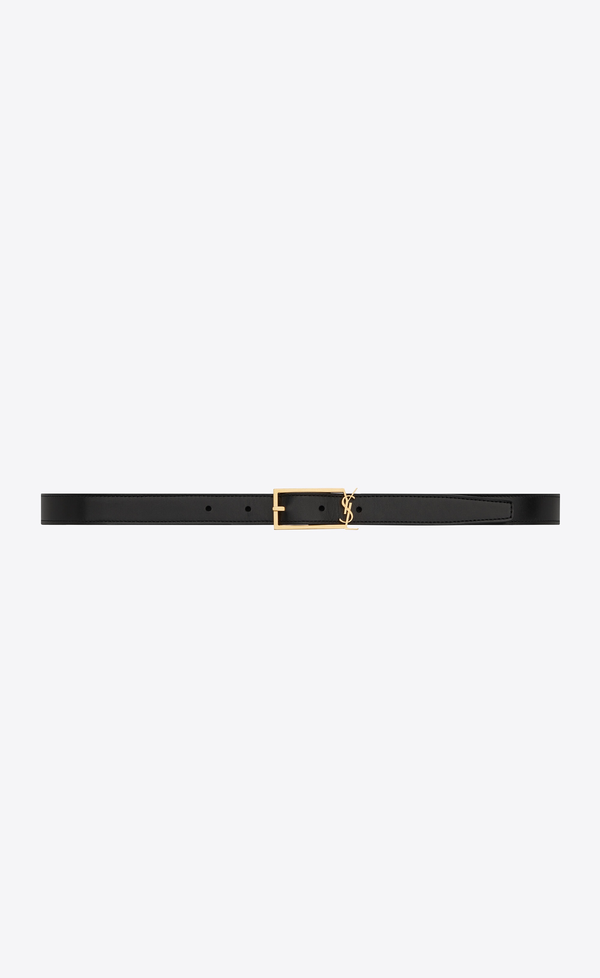 new cassandre buckle belt in smooth leather - 1
