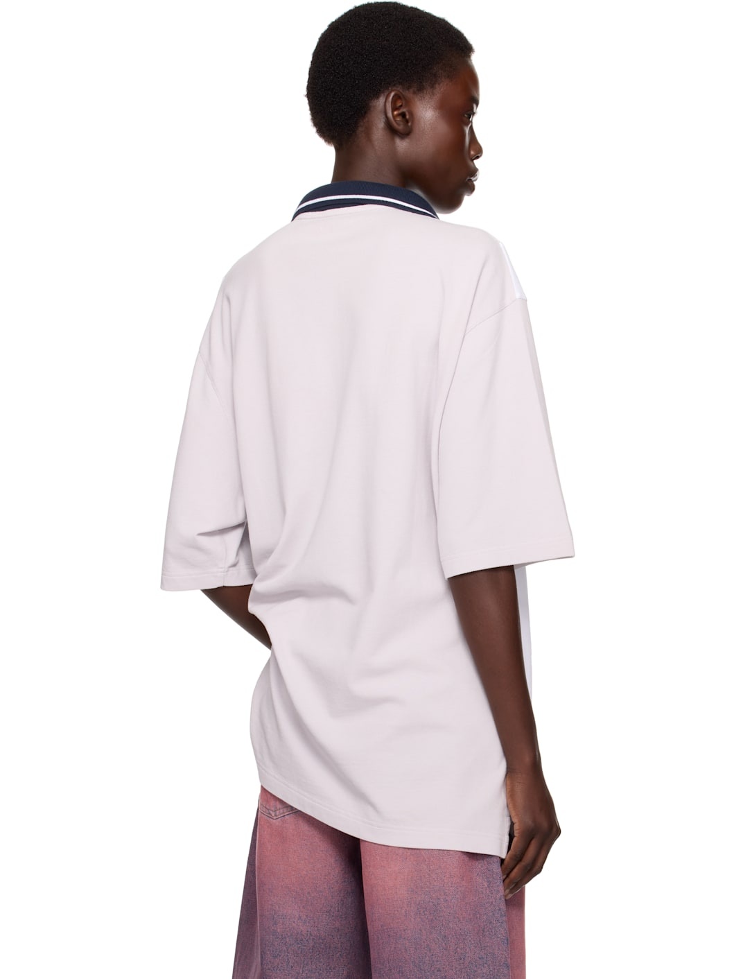 SSENSE Exclusive Gray Oversized Paneled Polo - 3