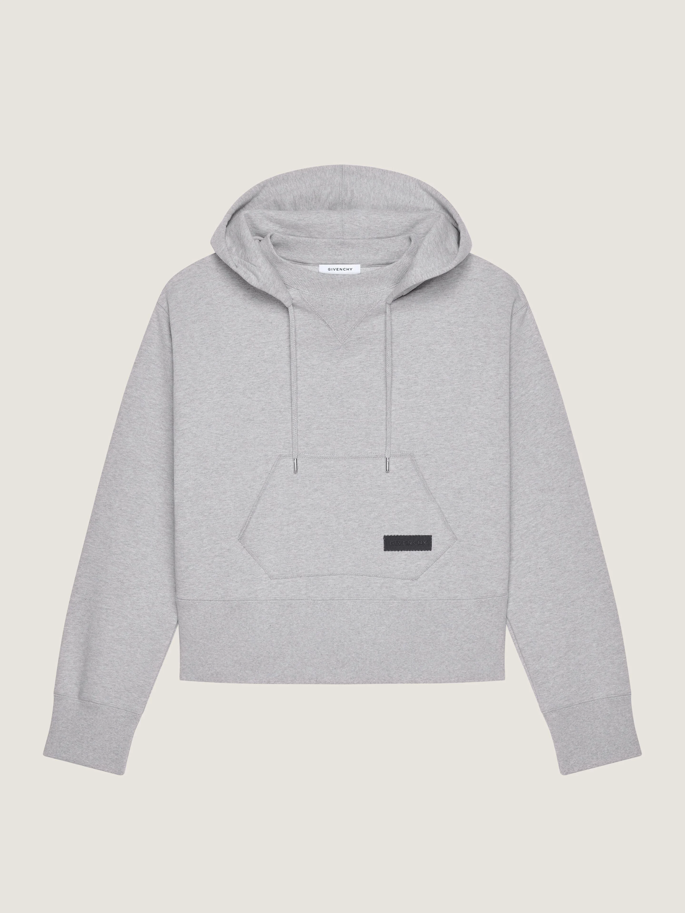 HOODIE IN FLEECE WITH GIVENCHY PATCH - 1