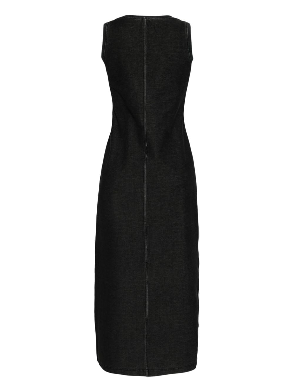 sleeveless denim maxidress - 2