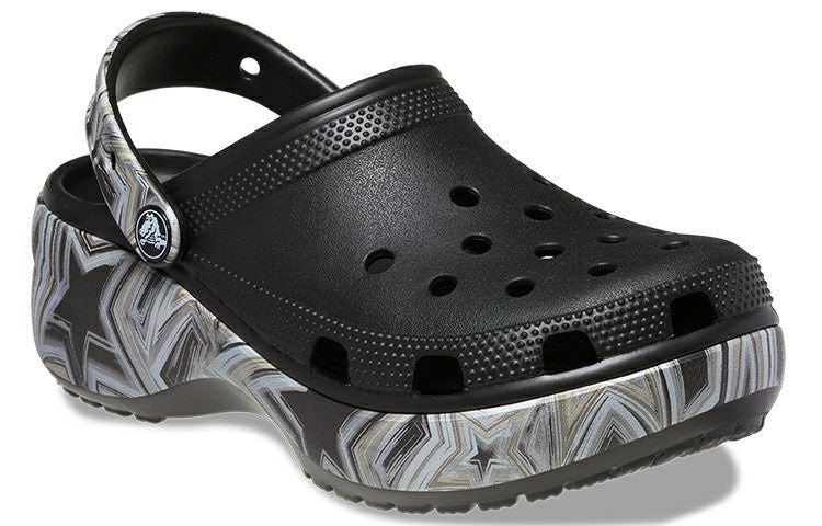 (WMNS) Crocs Classic Crush Disco Clog 'Black' 208123-0C4 - 4