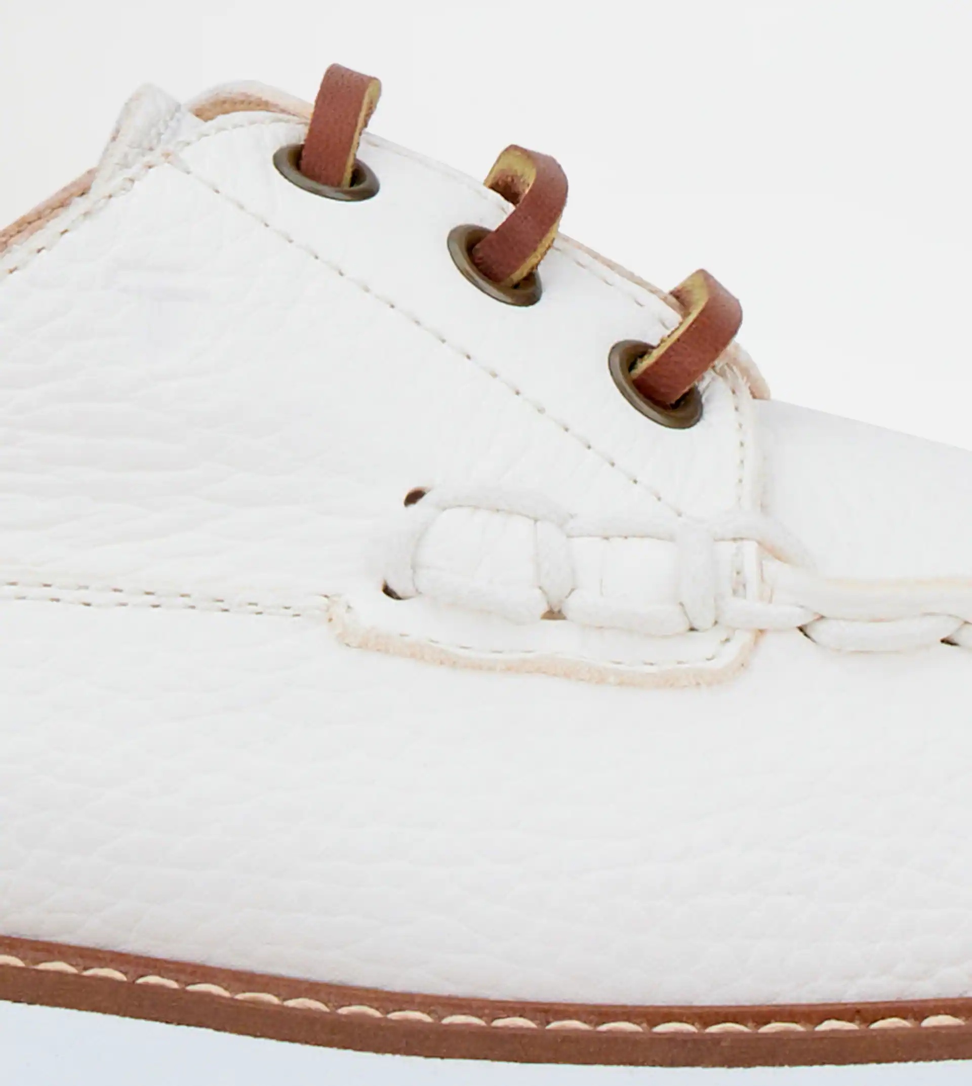 LACE-UPS IN LEATHER - WHITE - 6
