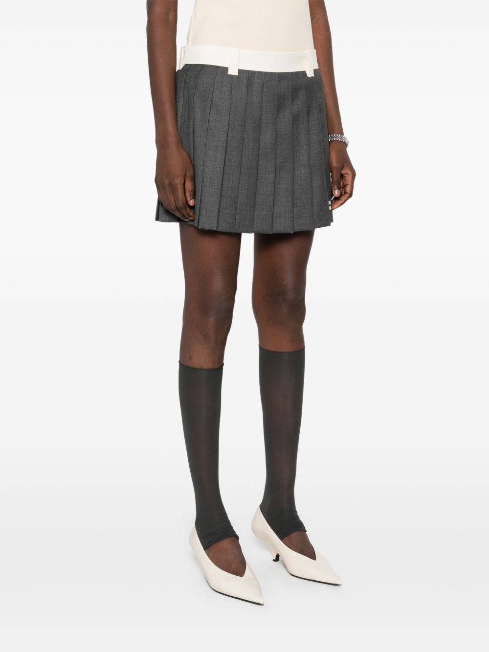 pleated mini skirt - 3