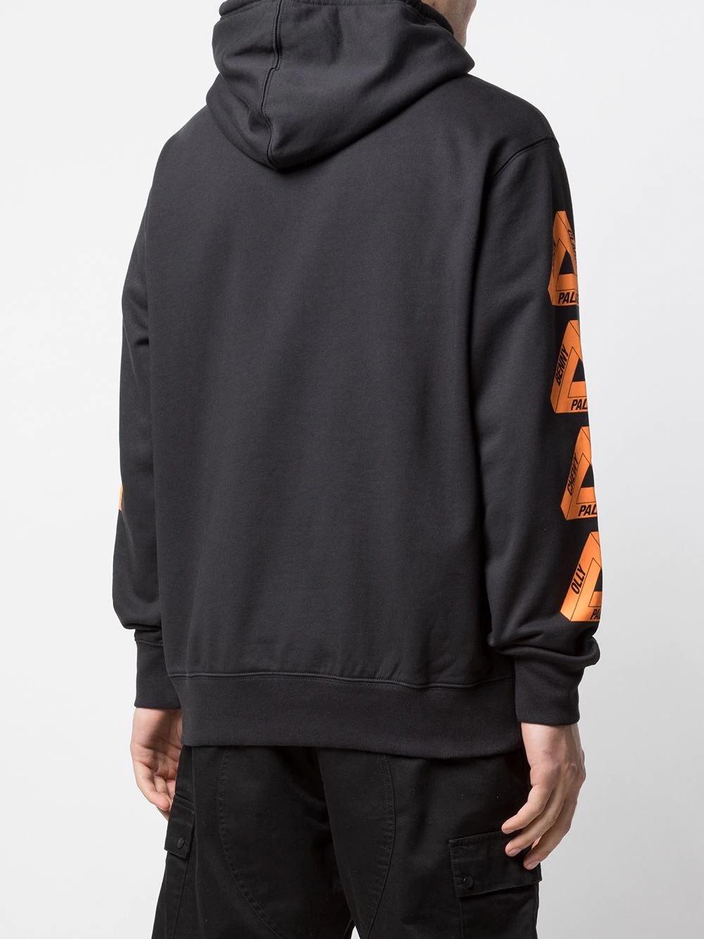 logo print drawstring hoodie - 4