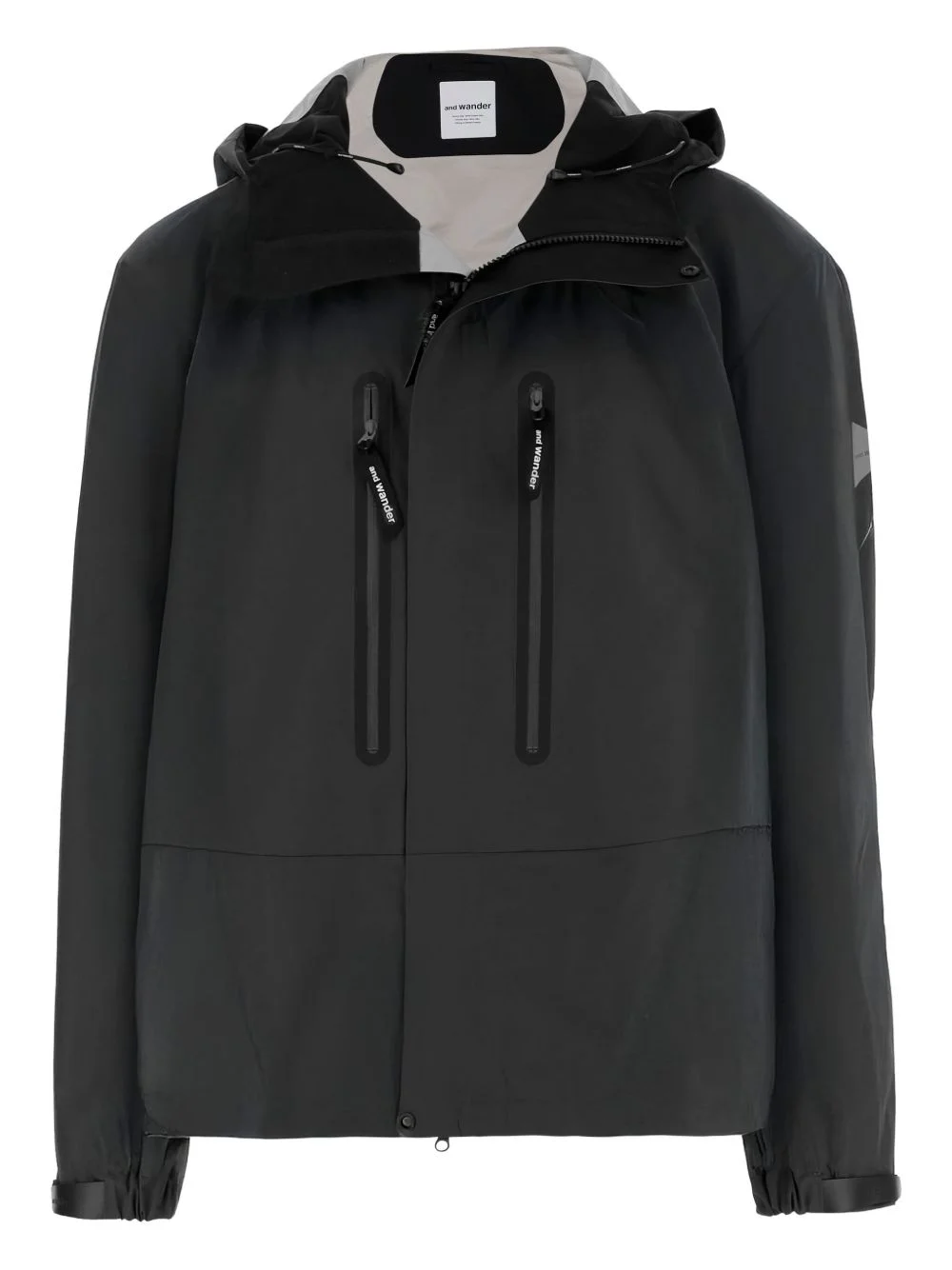 adjustable-hood logo-detail jacket - 1